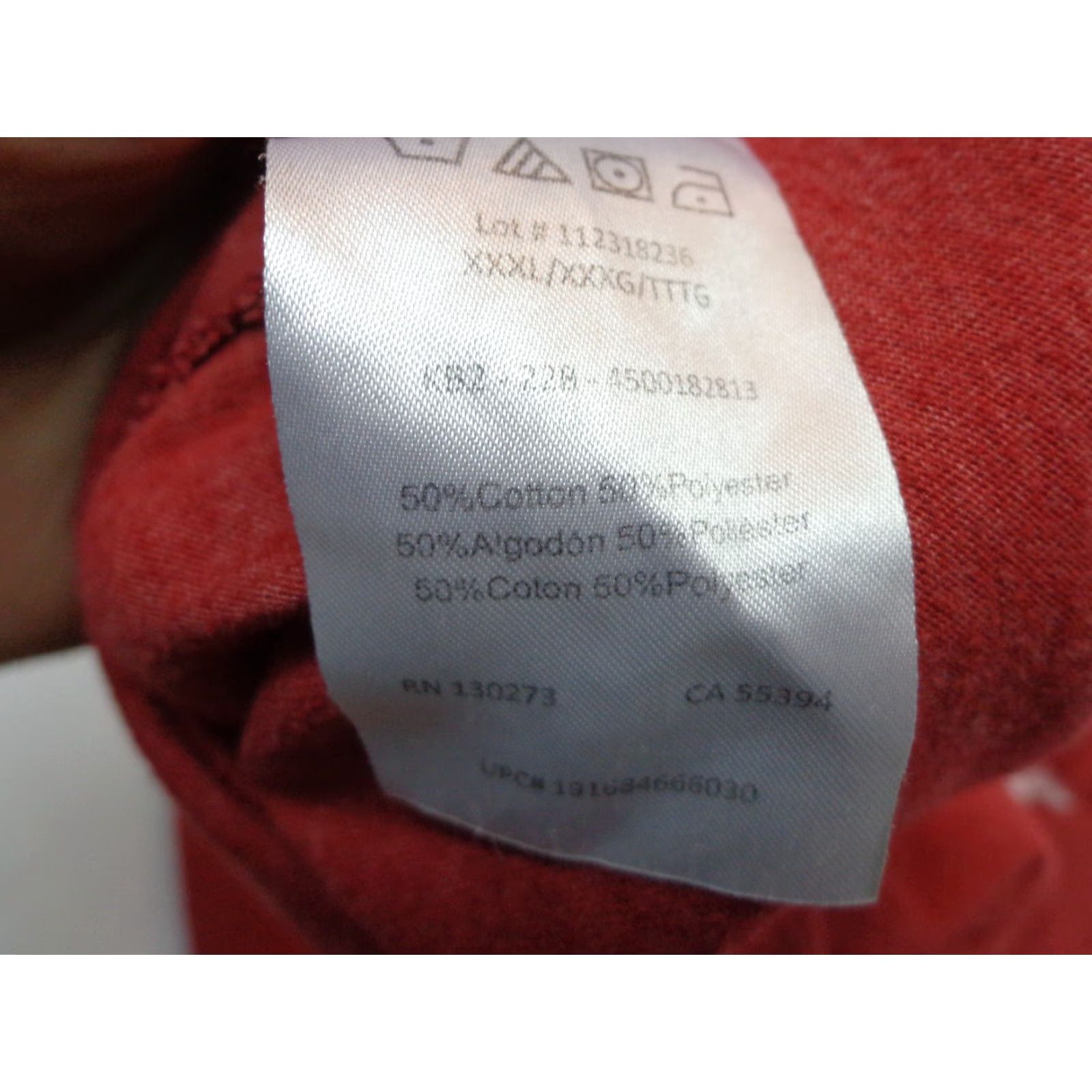 Wrangler Wrangler Men's Red T-Shirt "All American Born Free - Live Free" 3XL Regular Short Sleeve Cotton Blend - Men - Spring Summer Fall - T-Shirt Size US XXL / EU 58 / 5 - 7 Thumbnail