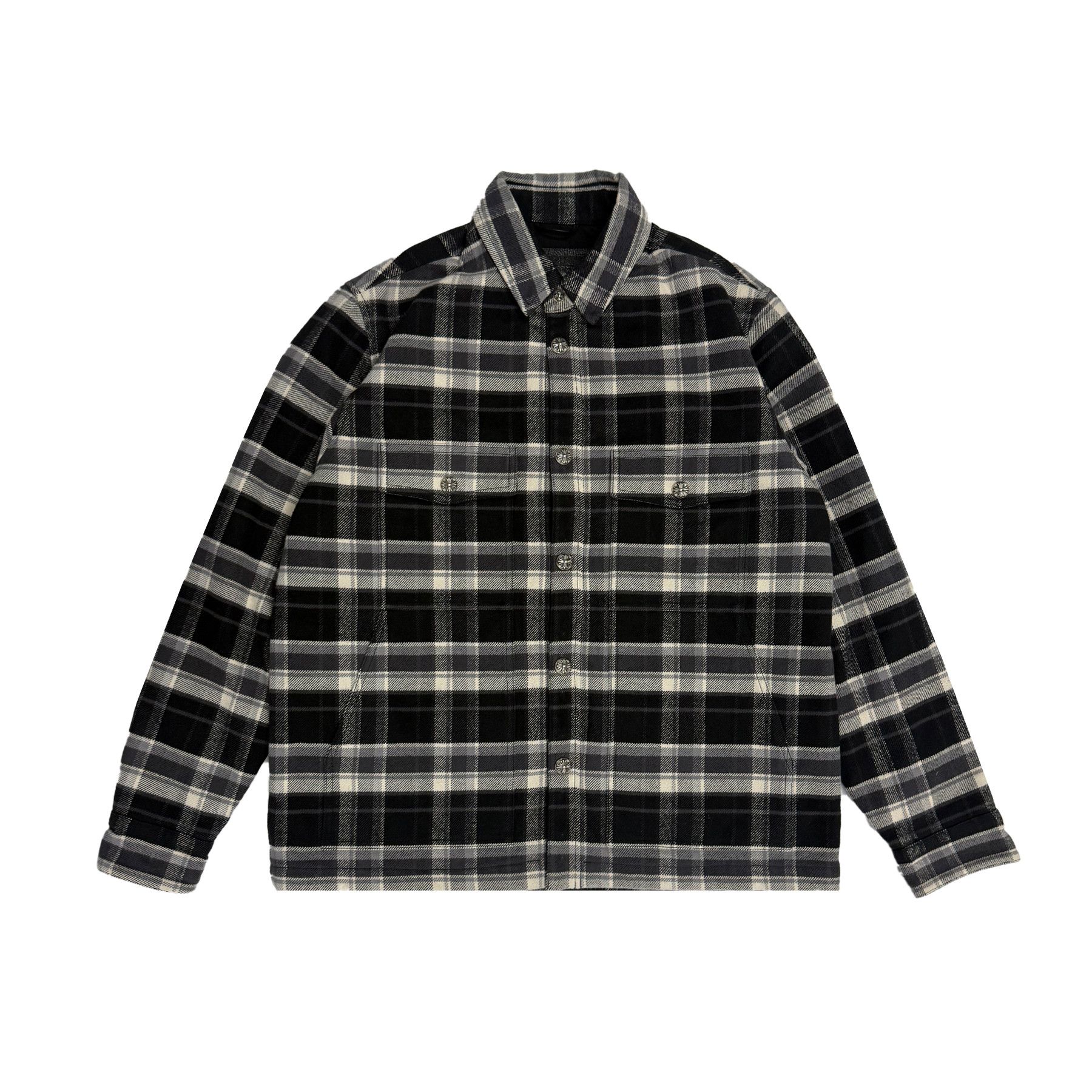 Chrome Hearts Chrome Hearts Black&White Work Dog Quilted Shirt Jacket Size US M / EU 48-50 / 2 - 1 Thumbnail