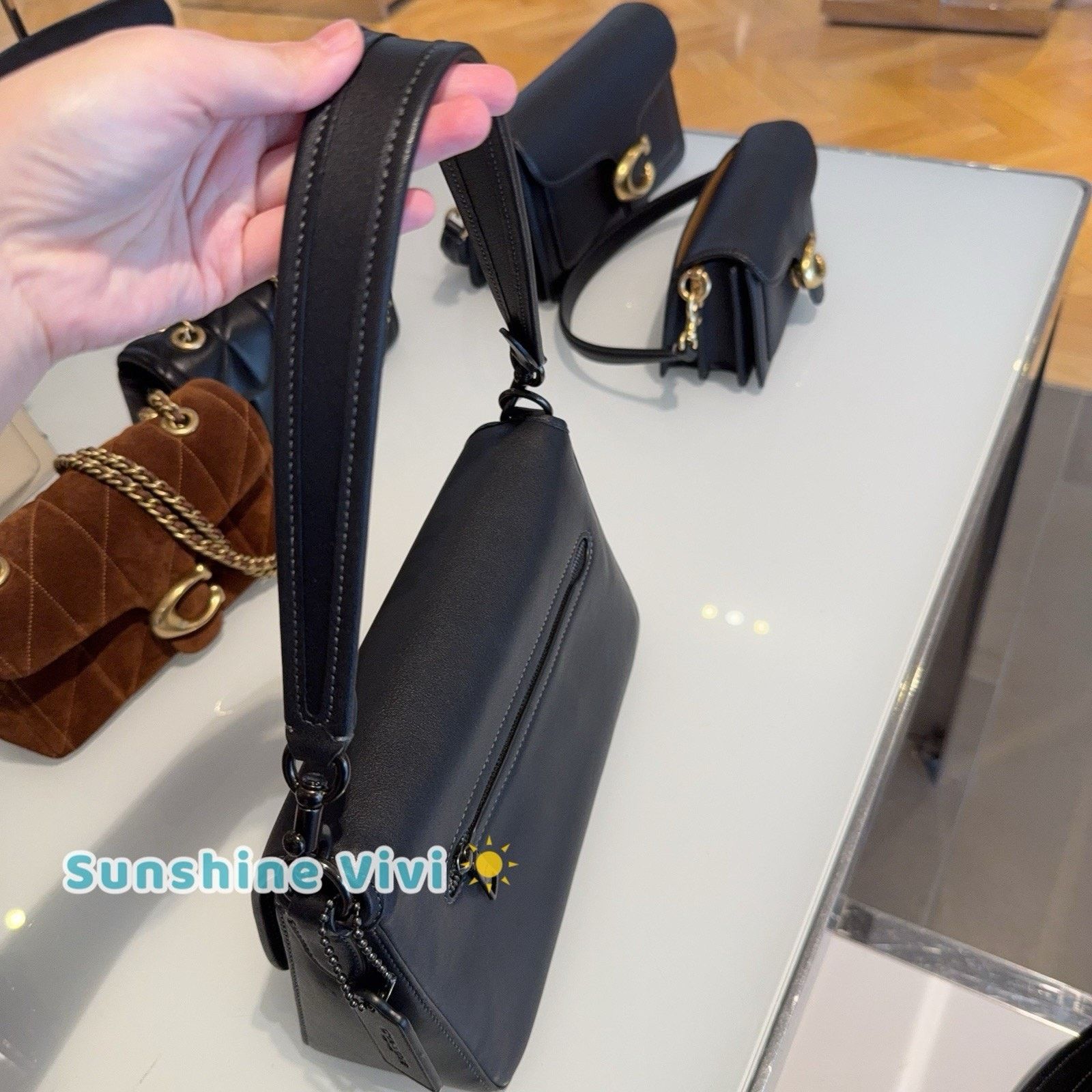 Coach NEW Coach Tabby Soft Leather Shoulder Bag Black/black C4823 Size ONE SIZE - 4 Thumbnail