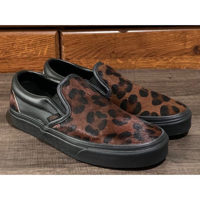 Vans classic slip on best sale calf hair