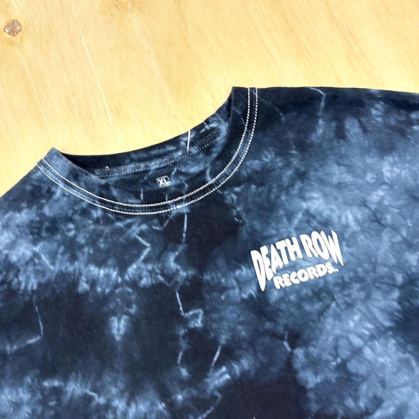 Ripple Junction Death Row Records Shirt Mens XL Black Tie Dye Graphic Tee T-Shirt Size US XL / EU 56 / 4 - 2 Thumbnail