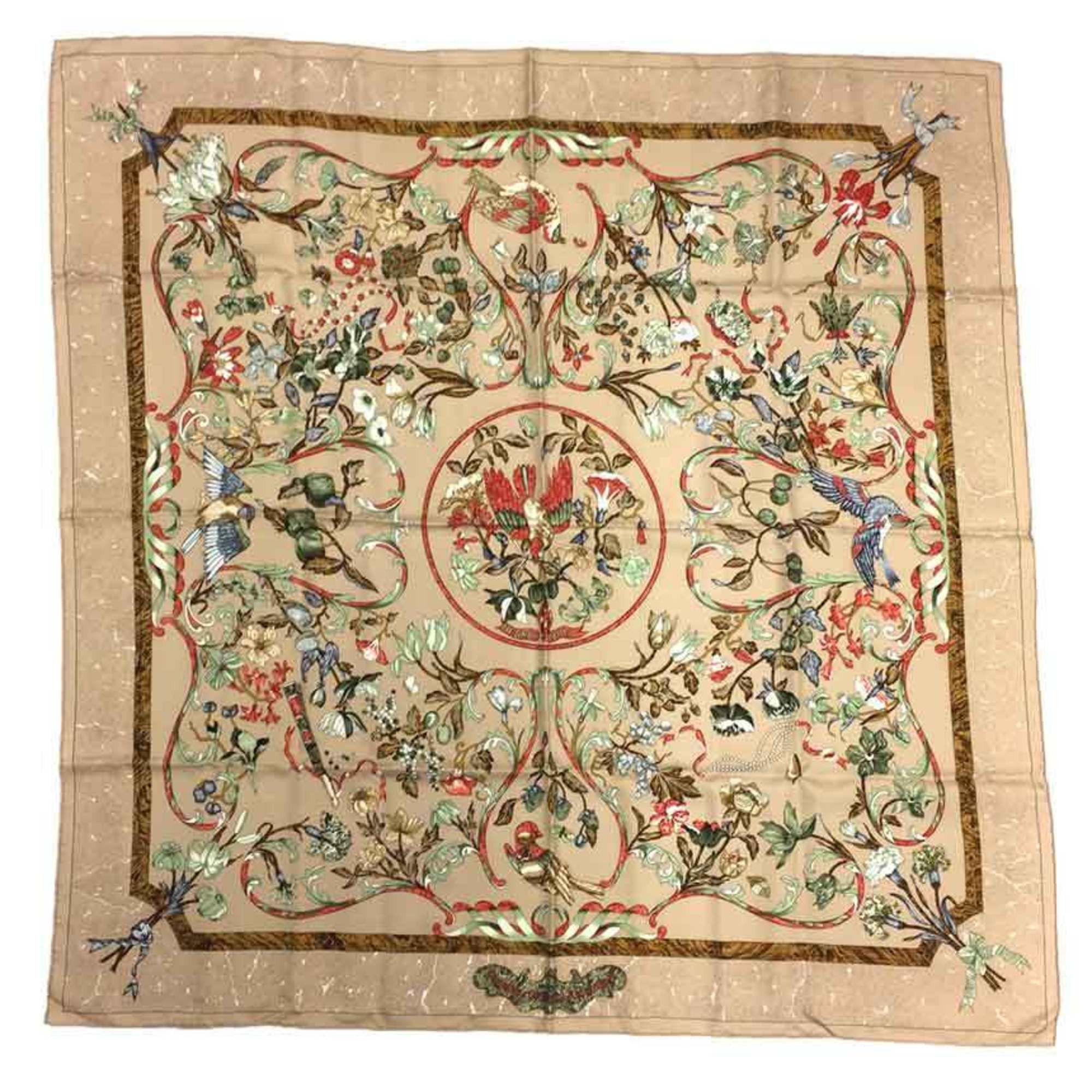 image of Hermes Carre 90 Scarf Muffler Pierres D'orient Et D'occident Oriental Stone And Western Stonework B