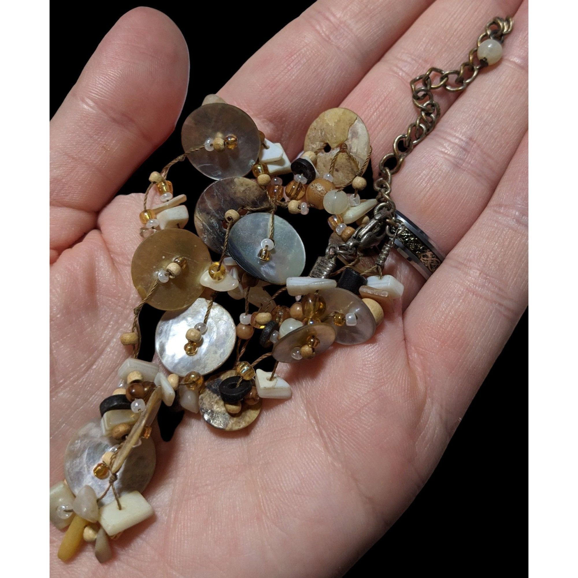 Other Retro Shell Stone And Glass Beaded Necklace Size ONE SIZE - 5 Thumbnail