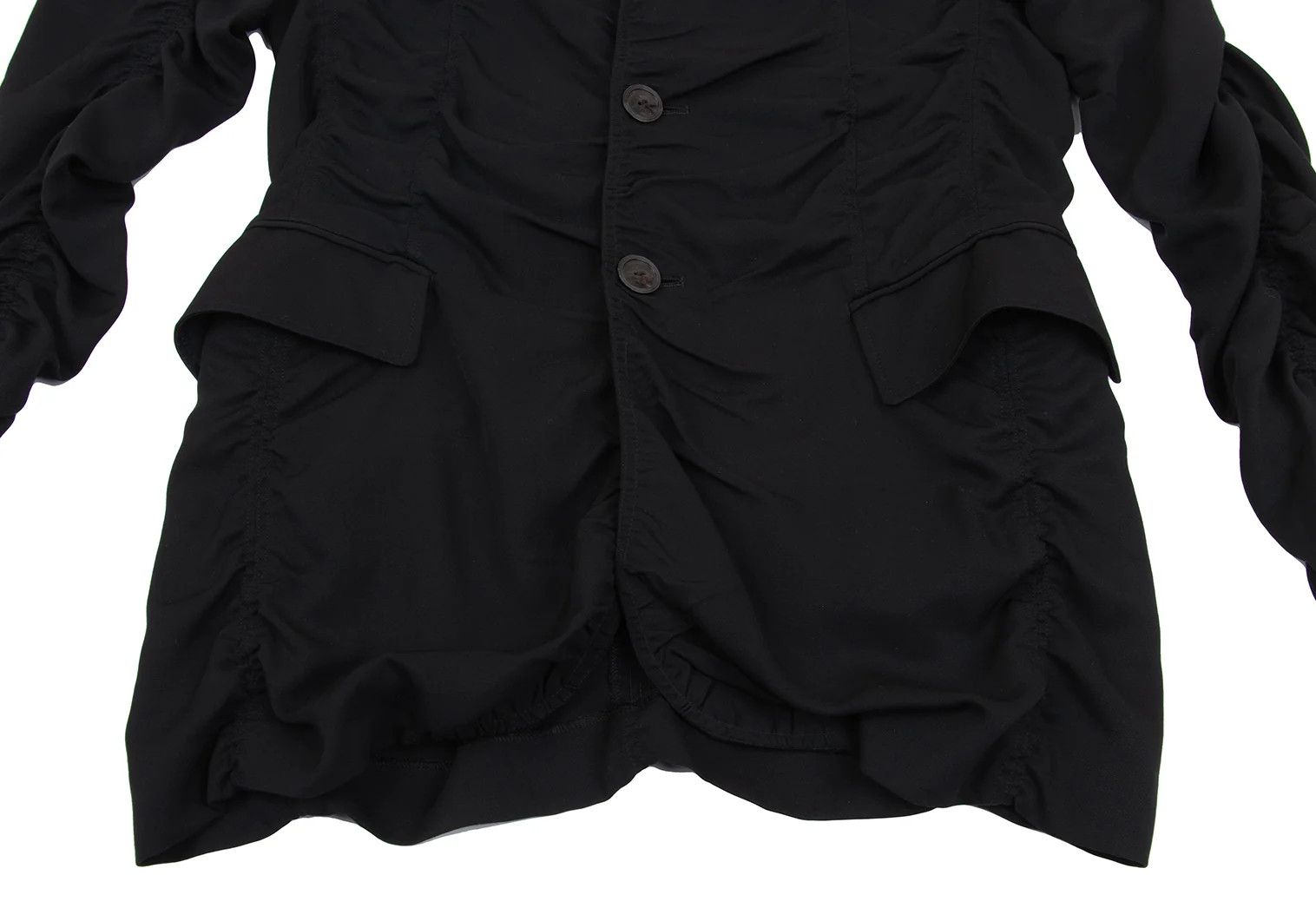Jean Paul Gaultier Wool Rayon Pleated Jacket in Black Size 48 Size US M / EU 48-50 / 2 - 10 Thumbnail