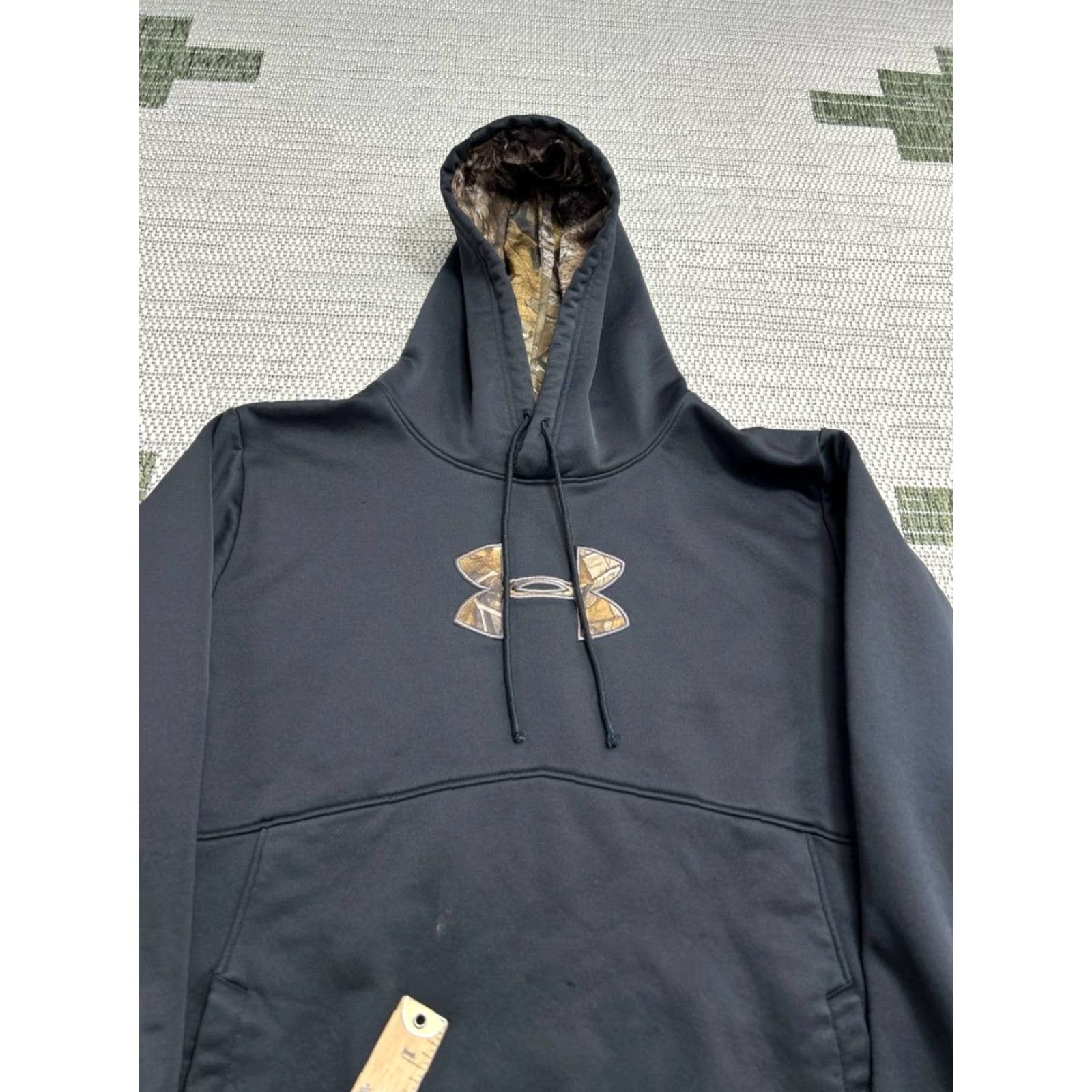 Under Armour Under Armour Icon Caliber Hoodie Mens XL Black Embroidered Logo Fleece Lined Size US XL / EU 56 / 4 - 4 Thumbnail