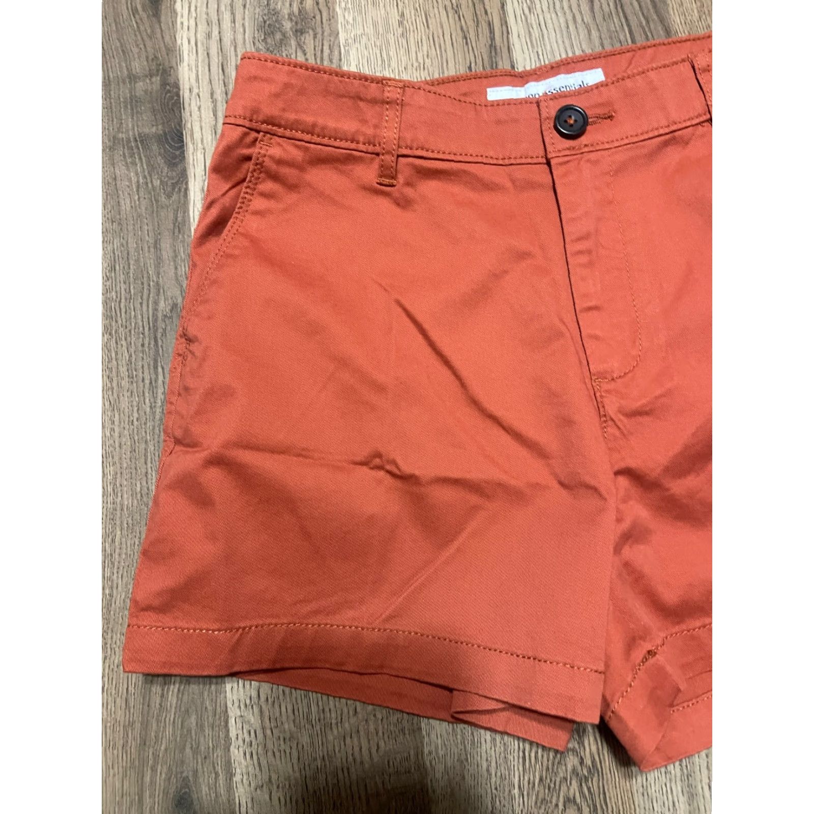 Vintage Amazon Shorts Women’s 10 Orange Pockets NWT Modern Chino Casual Classic Fit Regular Inseam 4 in Front Flat Front Vintage No Size 32" / US 10 / IT 46 - 3 Thumbnail