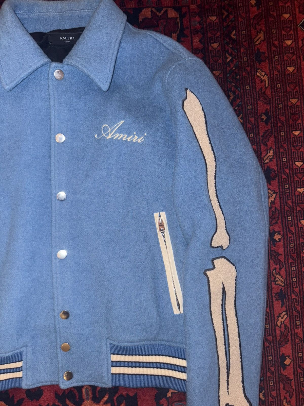 Amiri Amiri bone Varsity jacket (48) Size US S / EU 44-46 / 1 - 2 Thumbnail