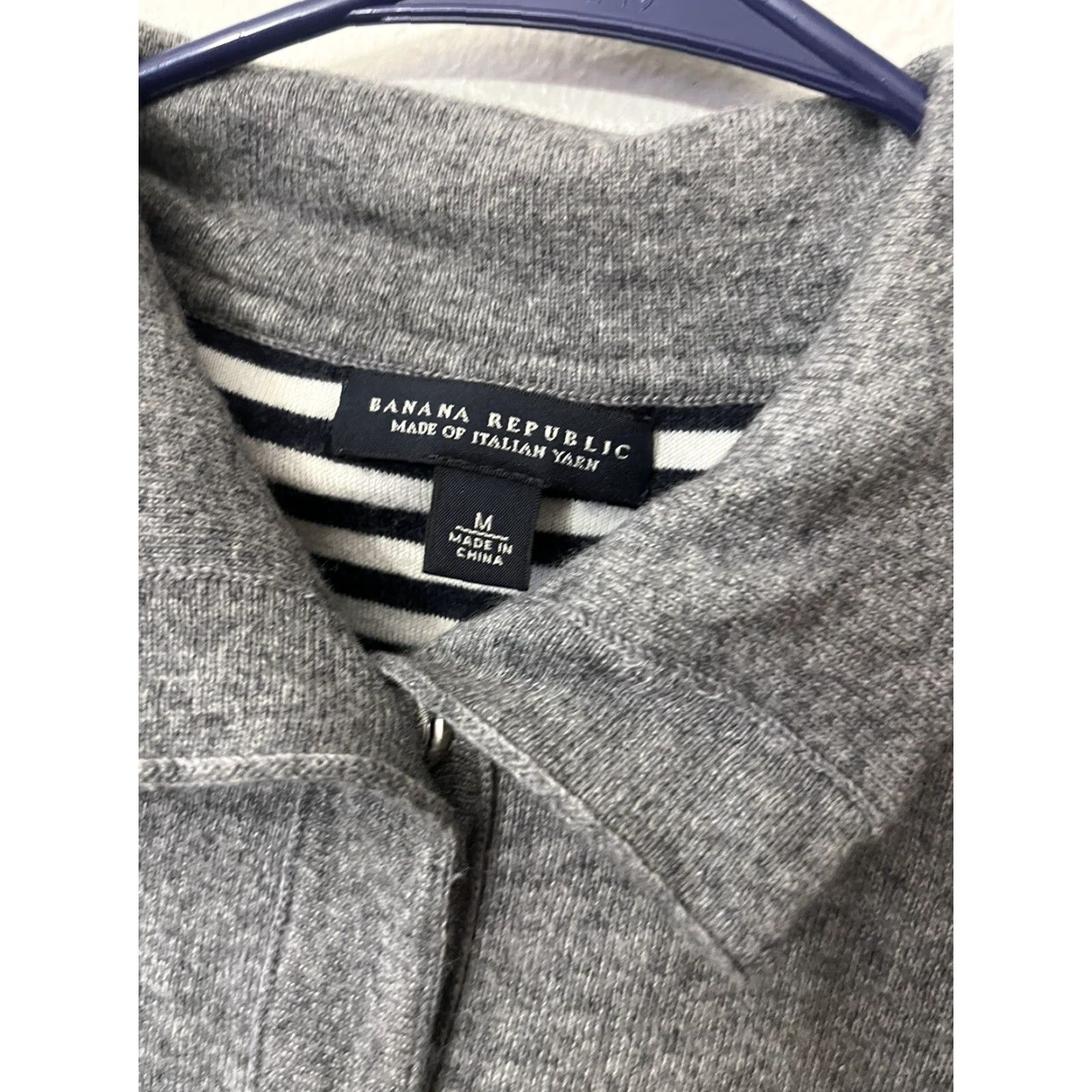 Banana Republic Banana Republic Cardigan Sweater Women's Gray Cotton Button Down V-Neck Adult Size M Down Knit Italian Yarn Vintage No Size M / US 6-8 / IT 42-44 - 2 Thumbnail