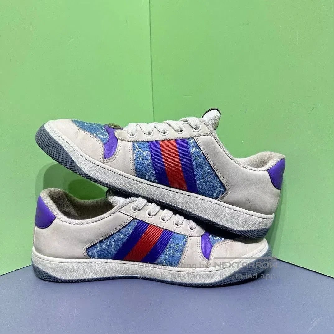 Gucci Gucci Distressed GG Enamel Sneakers. Size US 6 / EU 39 - 5 Thumbnail