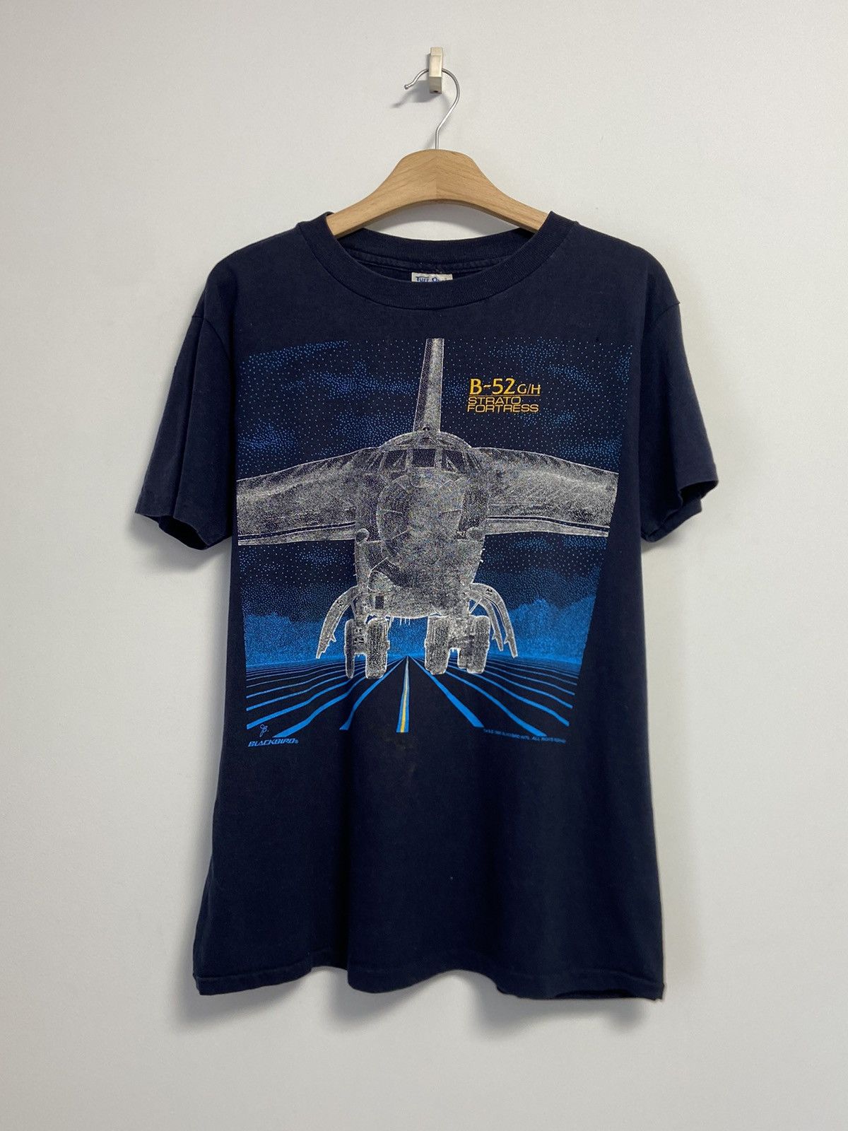 Blackbird × Champion × Vintage Vintage 80s Blackbird Fighter Jet Tee Size US L / EU 52-54 / 3 - 1 Thumbnail