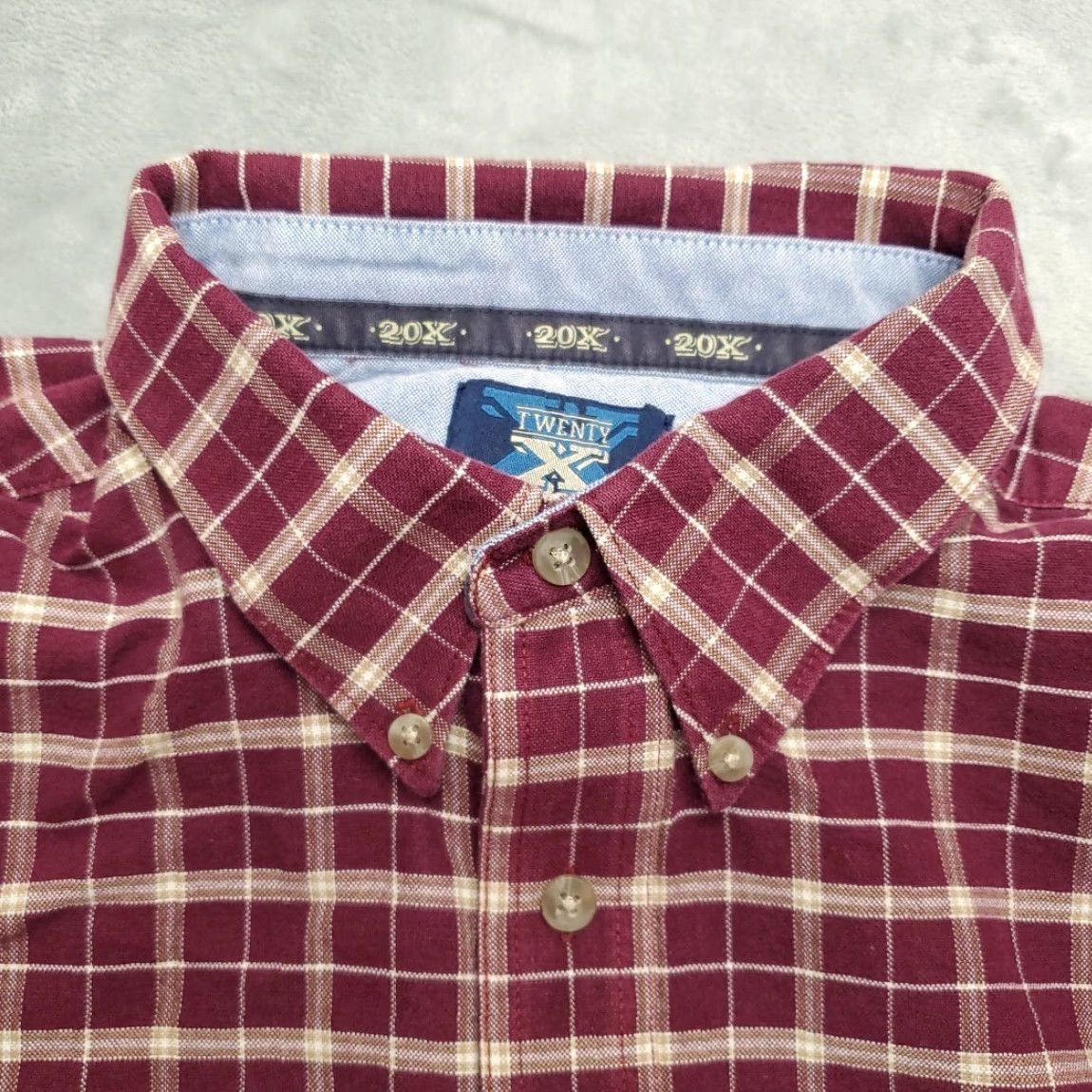 Wrangler Wrangler Shirt Mens 2XL Purple Plaid Long Sleeve Button-Up Western Cowboy Casual N/A Womens Mens Girls Size US XXL / EU 58 / 5 - 4 Thumbnail