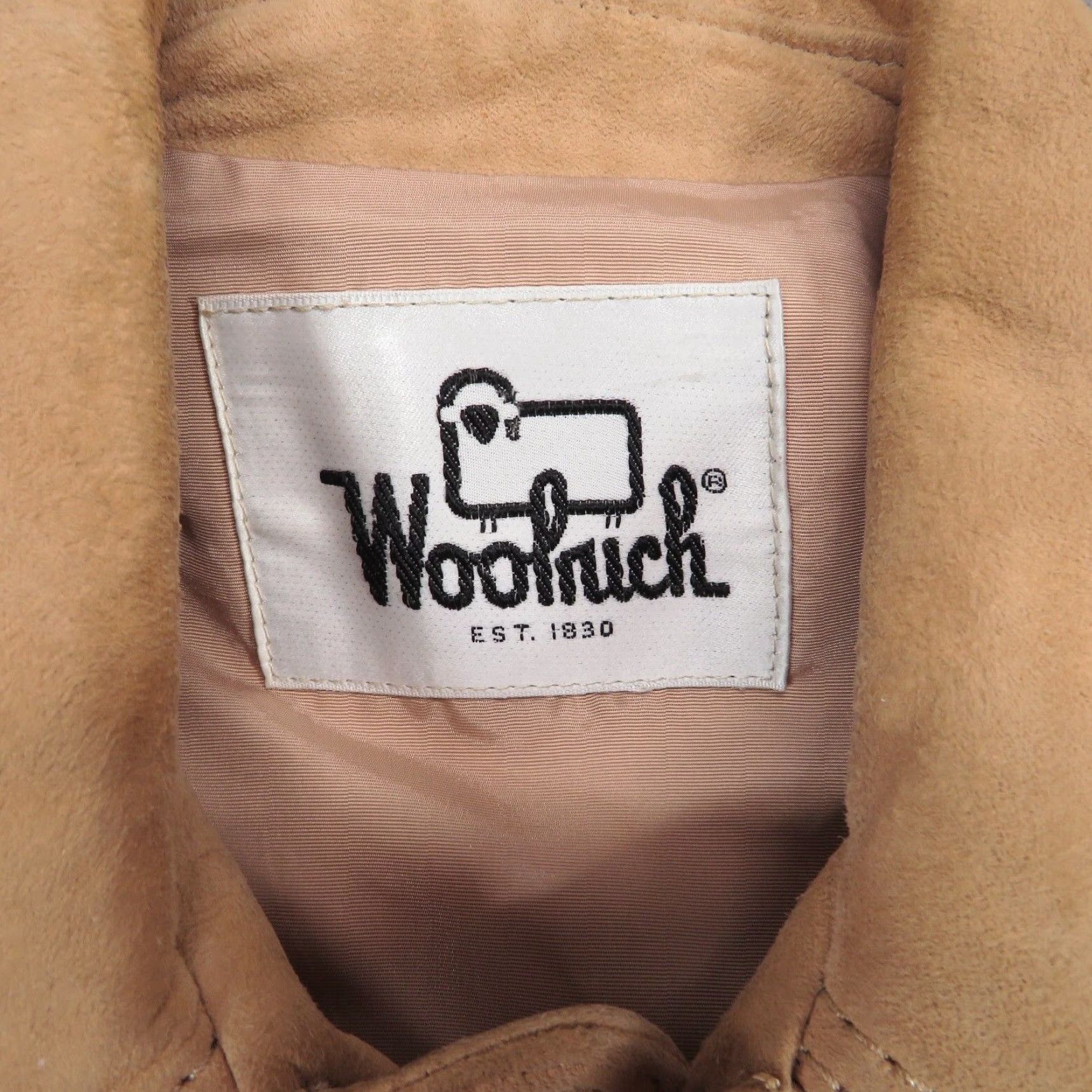 Vintage VINTAGE Woolrich Jacket Mens 38 (fits 40) Leather Suede Tan Utility 60s Tan Flap Size US XXS / EU 40 - 4 Thumbnail