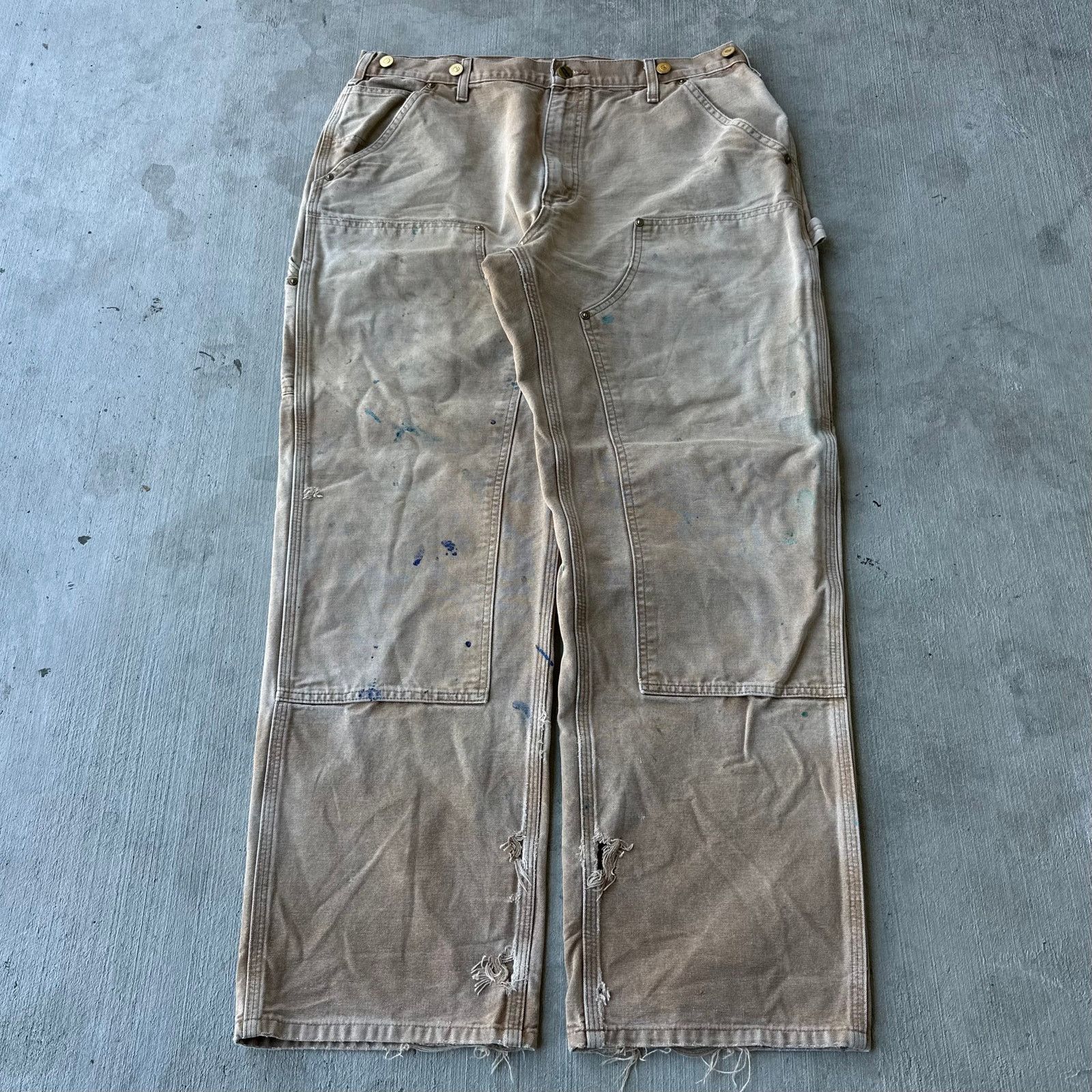 Carhartt brown double knee work wear carpenter pants