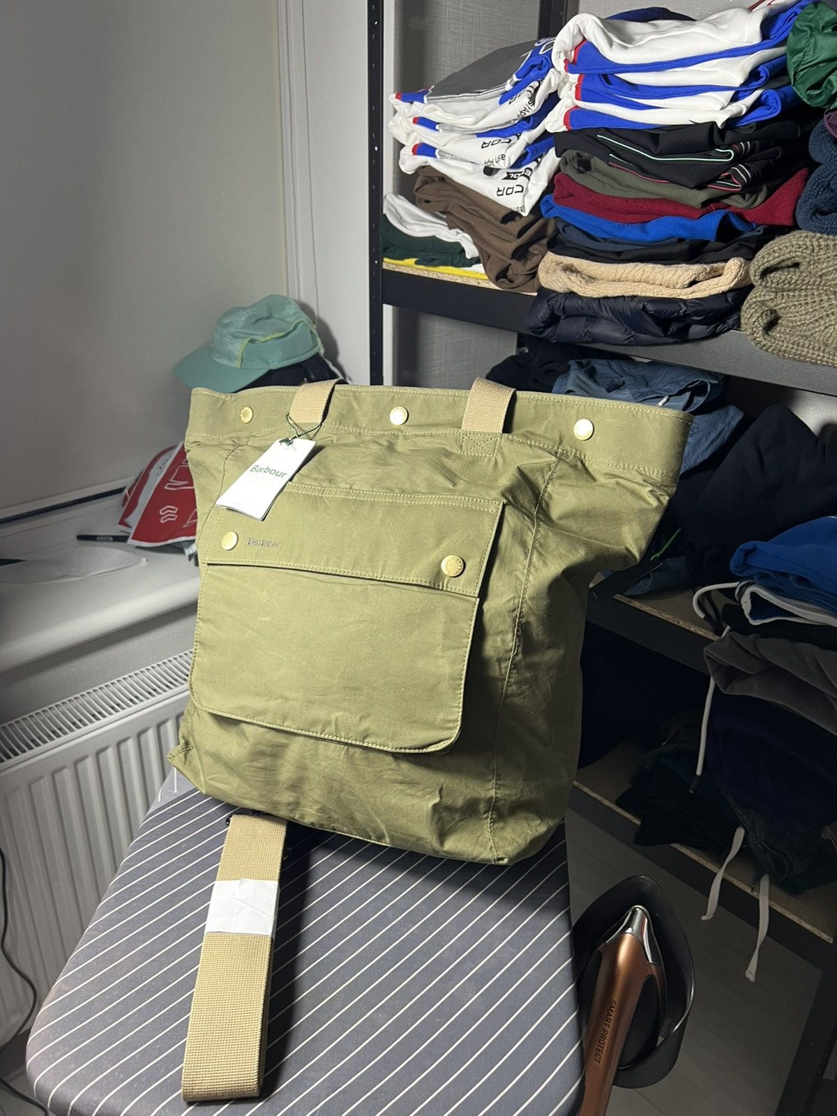 Barbour NWT Barbour Transport 3‑Way Tote/Backpack Bag – Olive Green Size ONE SIZE - 3 Thumbnail