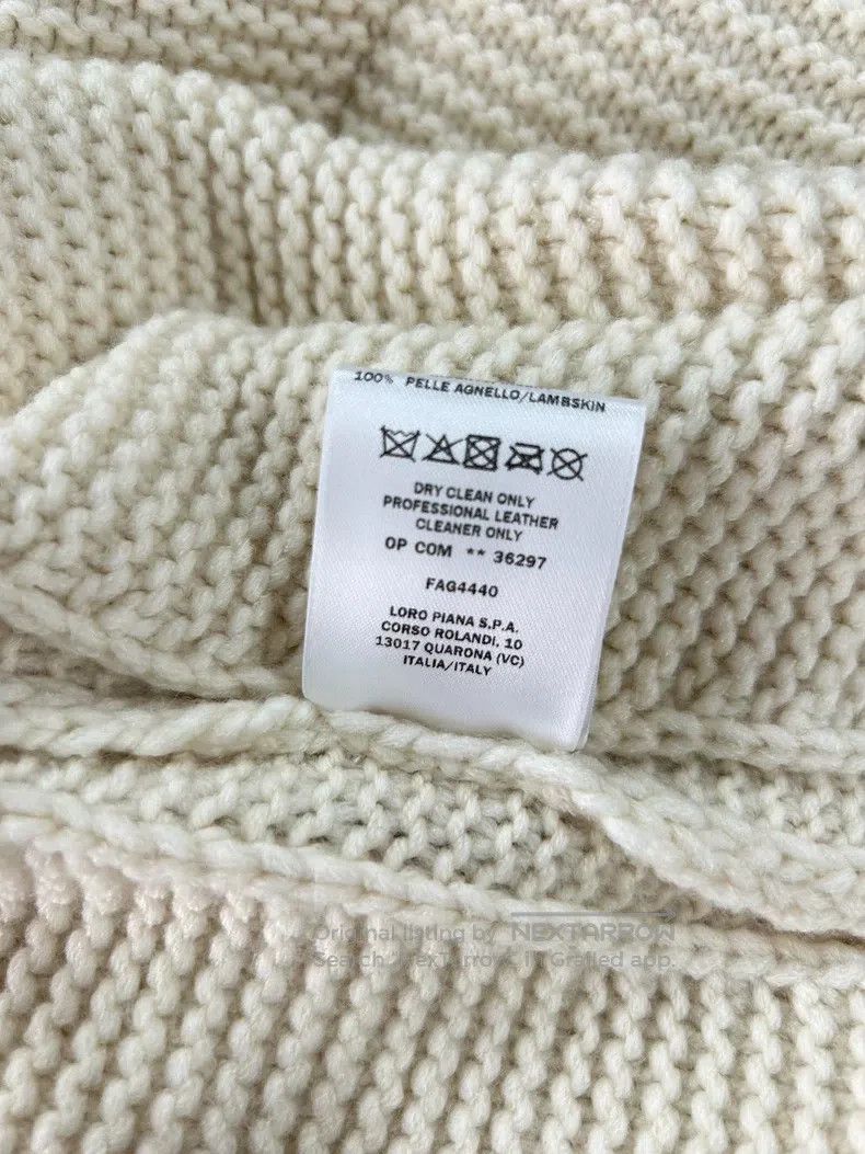 Loro Piana Loro Piana Cream White Lamb Fur Knit Jacket with Hood and Size S / US 4 / IT 40 - 9 Thumbnail