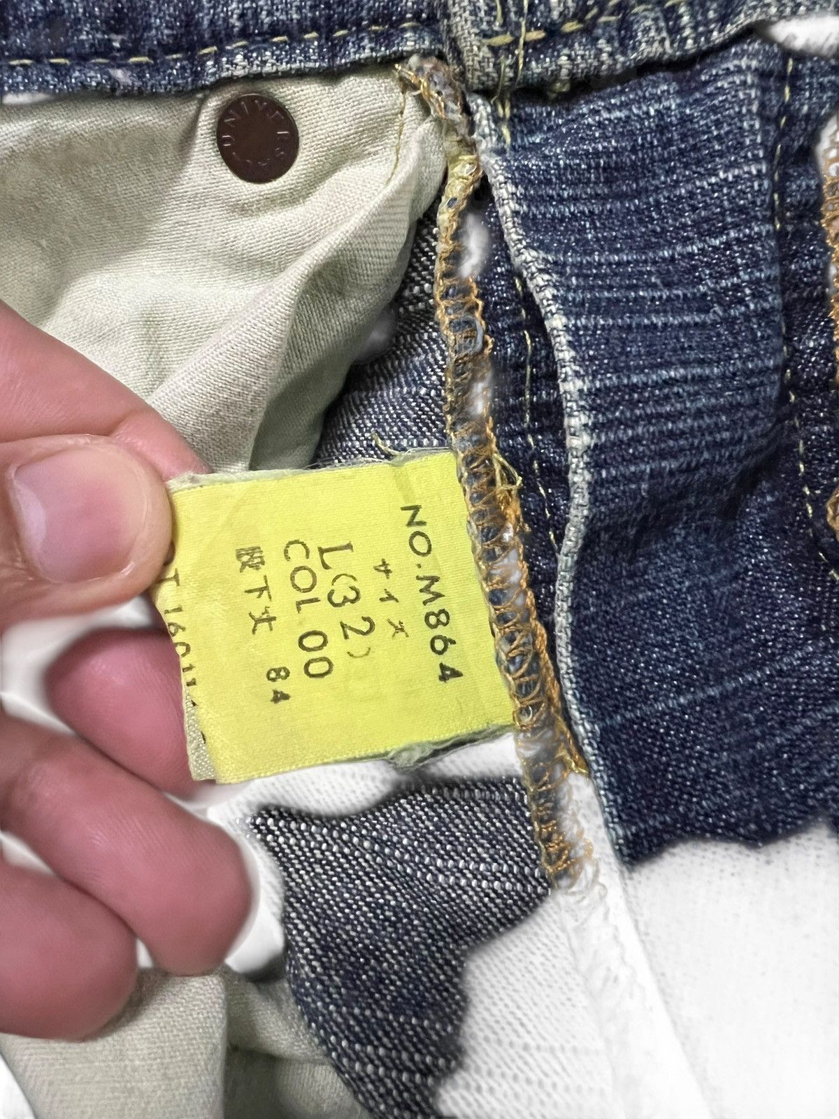 Japanese Brand 80’s Vintage Ghost Label Distress Jean Size US 31 - 19 Thumbnail