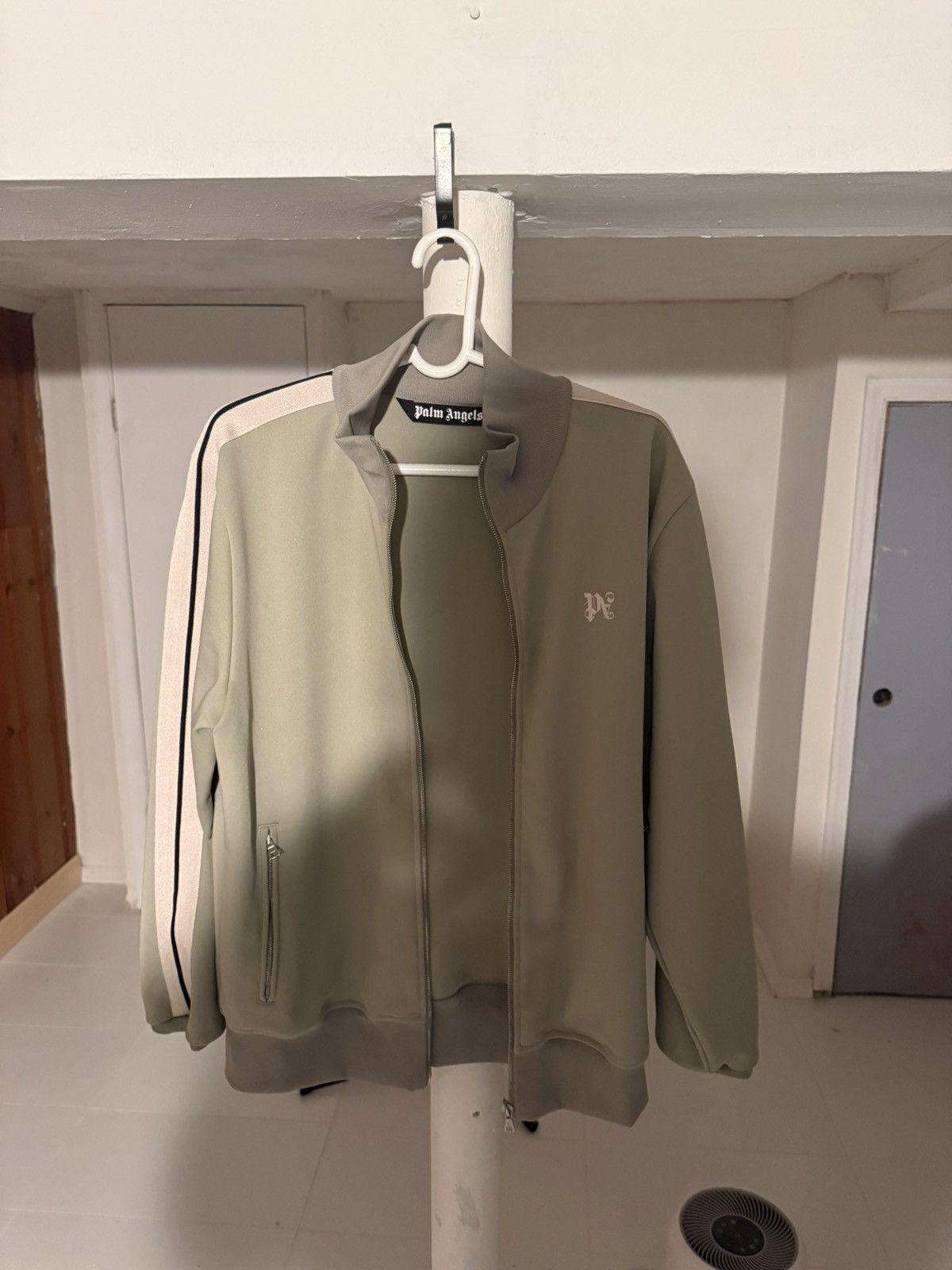 Palm Angels Palm Angels PA Monogram Classic Track Jacket Sage Green Size US XL / EU 56 / 4 - 3 Thumbnail