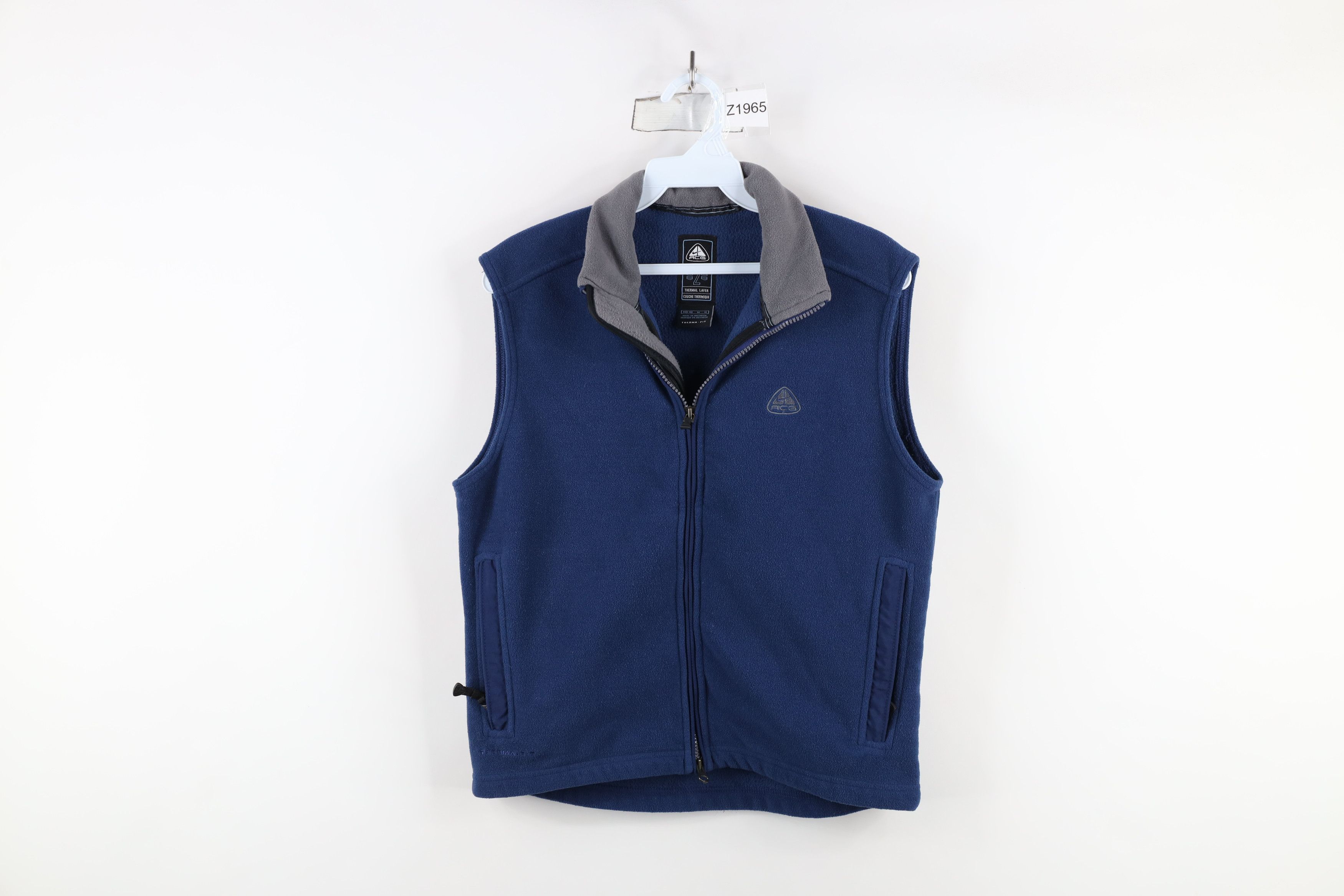 Nike × Vintage Vintage 90s Nike ACG Scott Mini Swoosh Fleece Vest Jacket Size M / US 6-8 / IT 42-44 - 1 Thumbnail