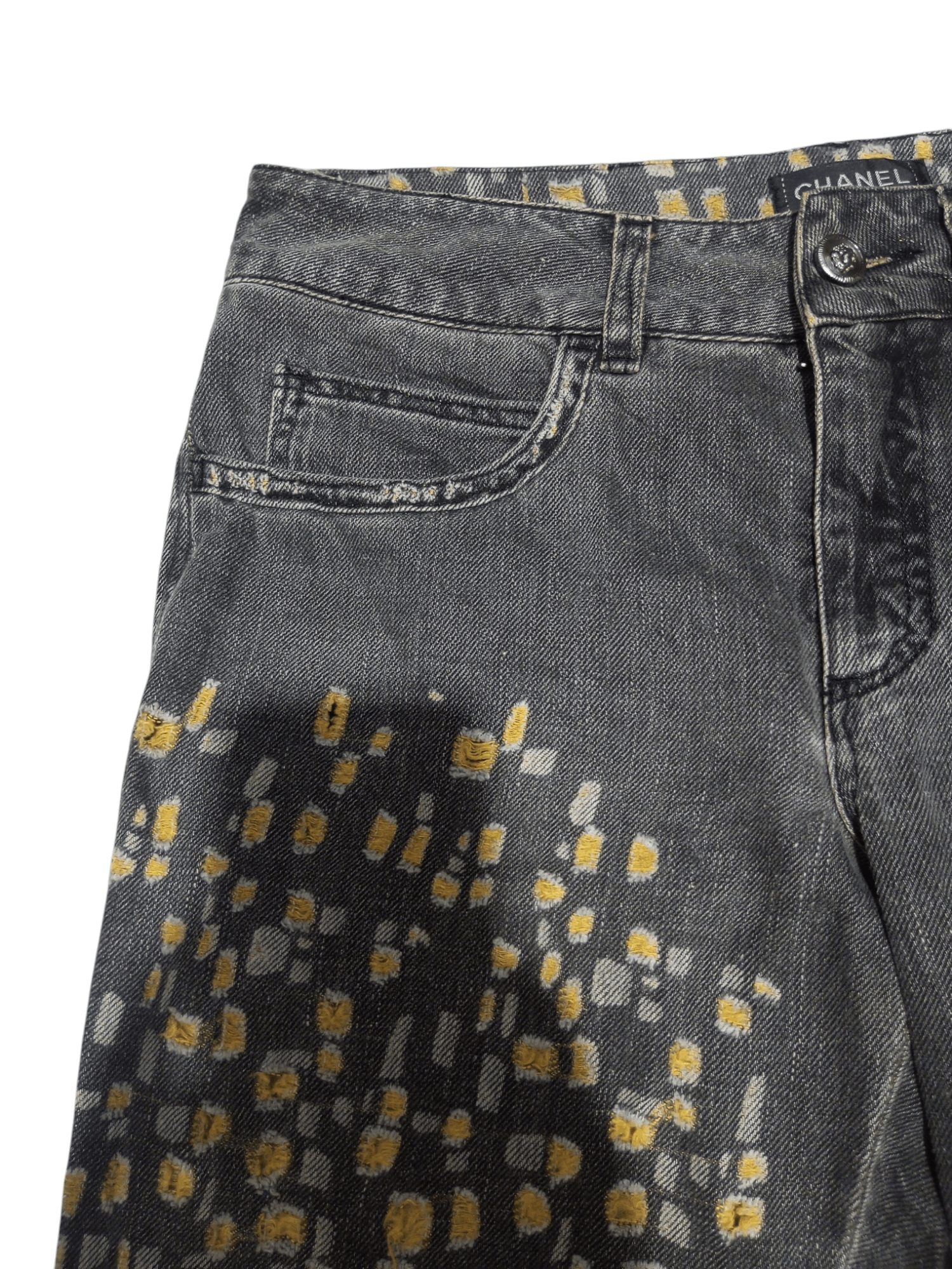 Chanel × Vintage Vintage chanel distressed denim jeans Size 29" - 12 Thumbnail