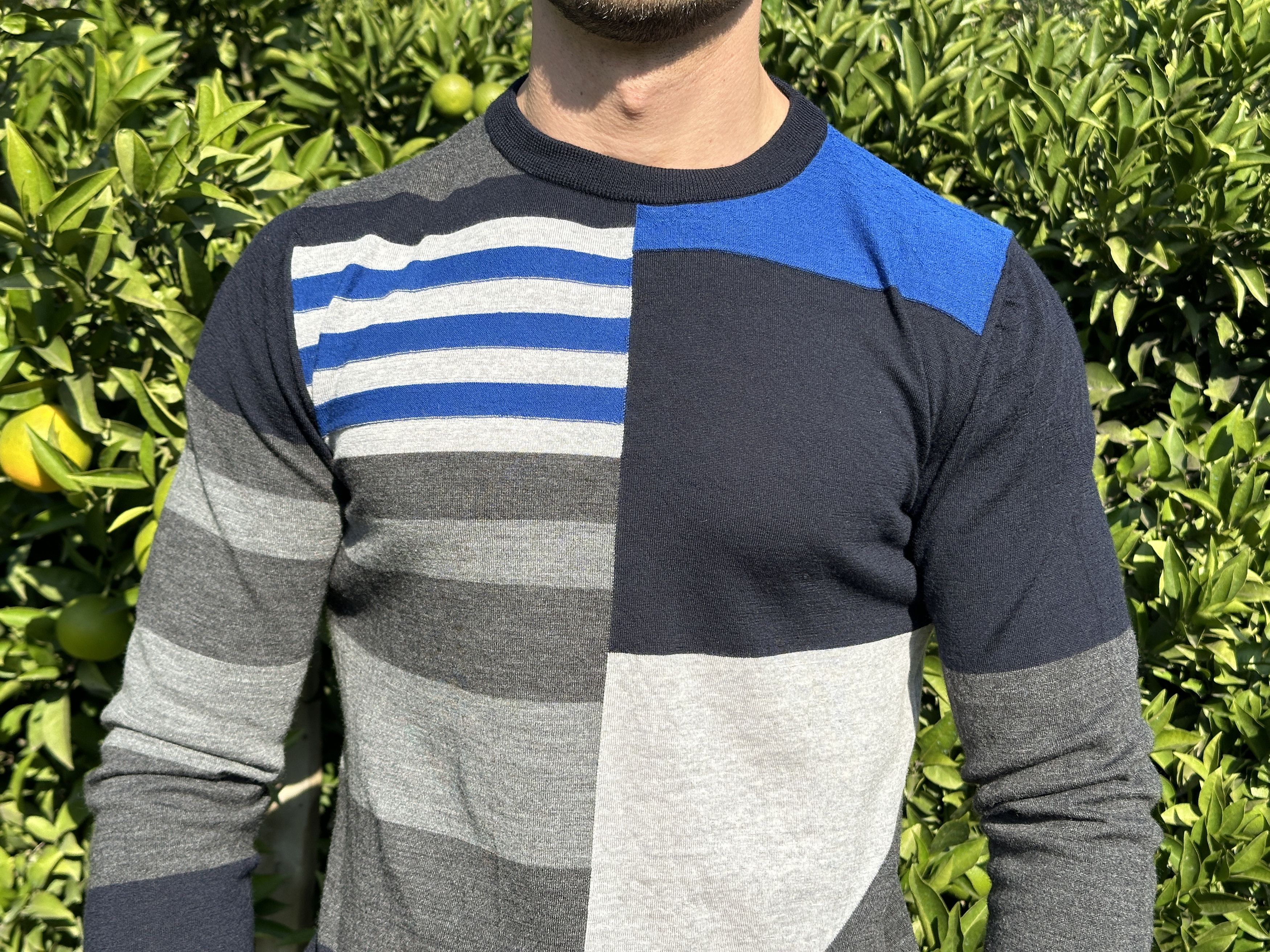 Dior Dior Geometrical Striped Light Pullover CrewNeck Size M Size US M / EU 48-50 / 2 - 8 Thumbnail