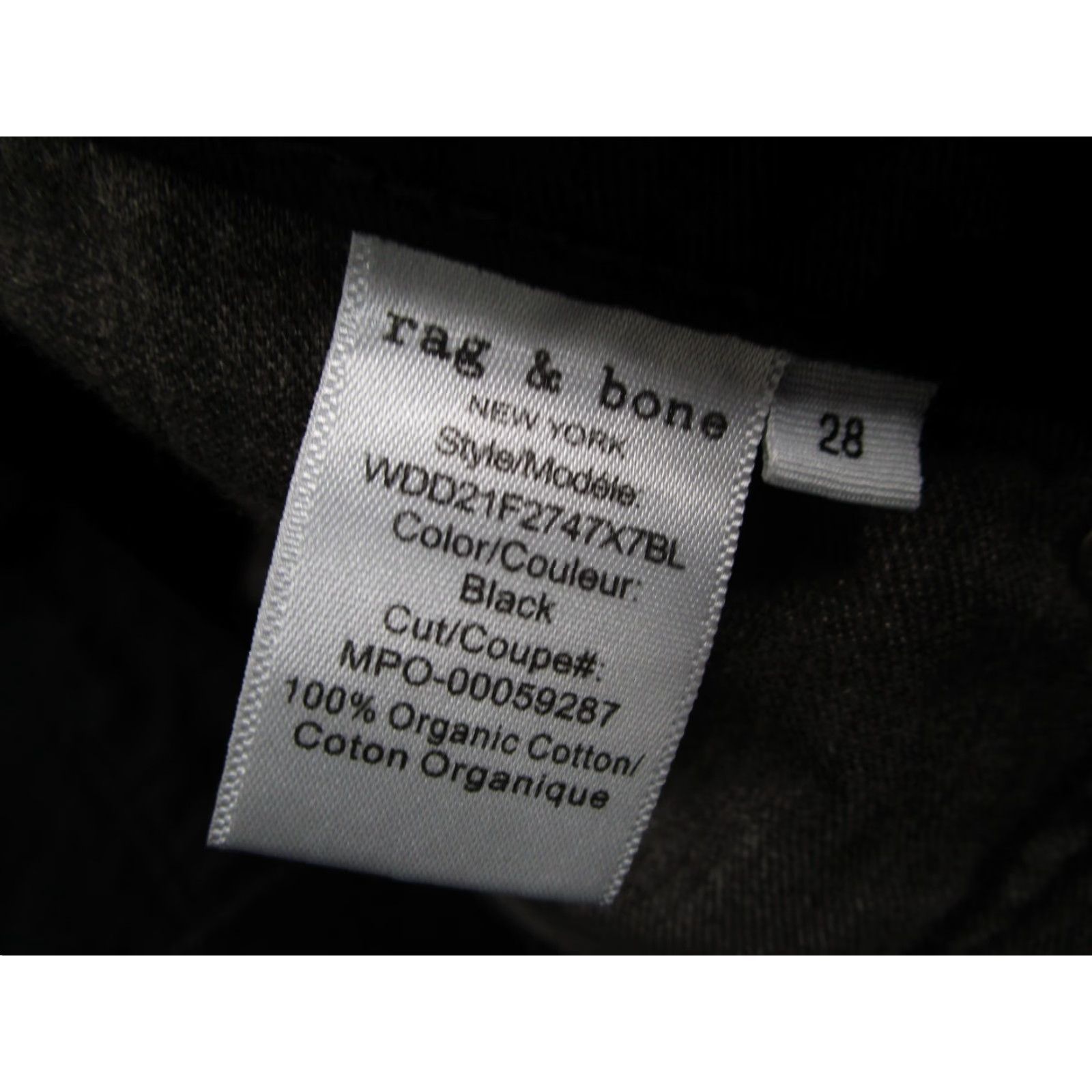 Rag & Bone rag & bone Jeans Women 28 Black MAYA HIGH RISE SLIM Button Fly Denim 28x26 Size 28" / US 6 / IT 42 - 4 Thumbnail