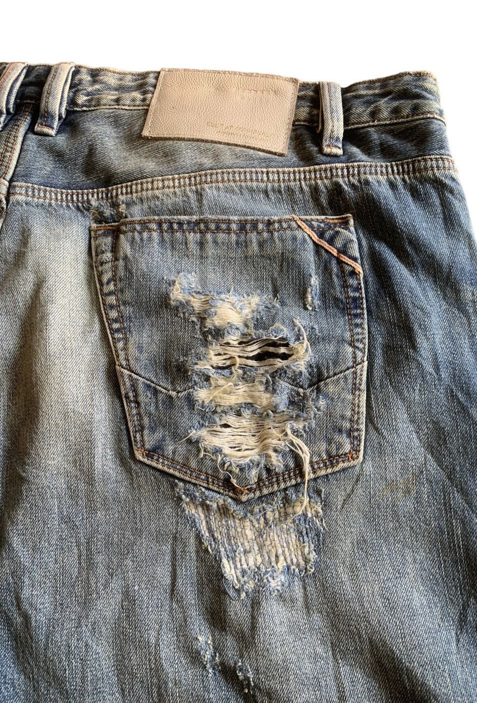 Cult Of Individuality 💥Crazy CULT of INDIVIDUALITY PATCHWORK SASIKO SELVAGE JEANS Size US 44 / EU 60 - 6 Thumbnail