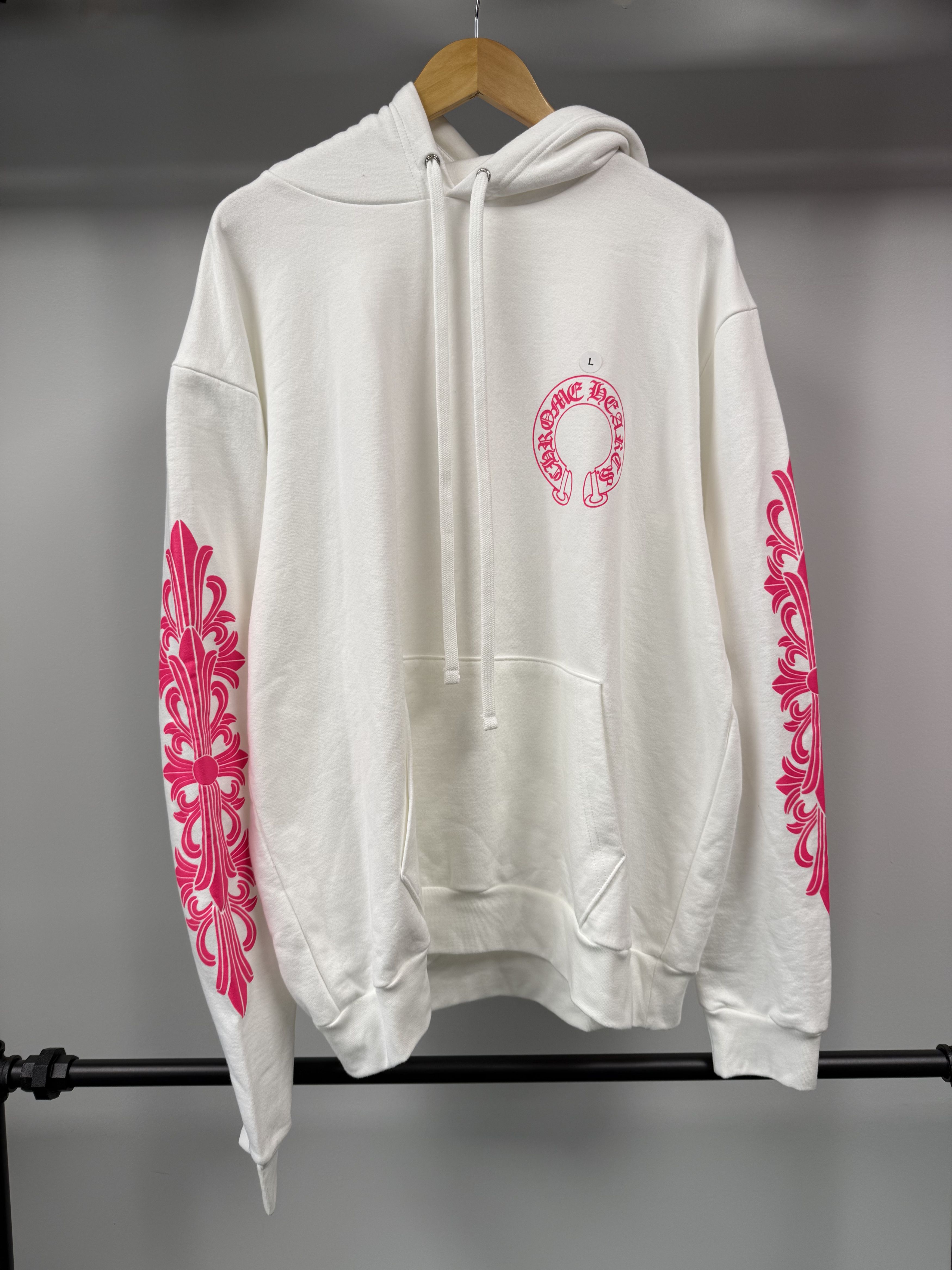 Chrome Hearts Chrome Hearts Horseshoe Floral Hoodie- White Pink - L Size US L / EU 52-54 / 3 - 3 Thumbnail