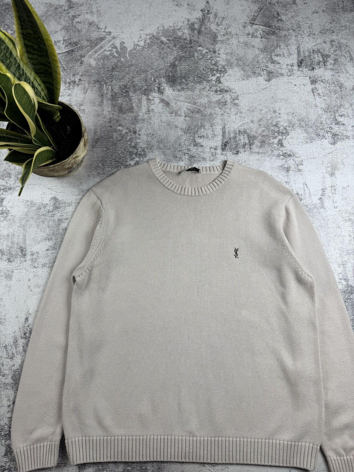 90s Yves Saint Laurent YSL Knit Sweatshirt Sweater Pullover