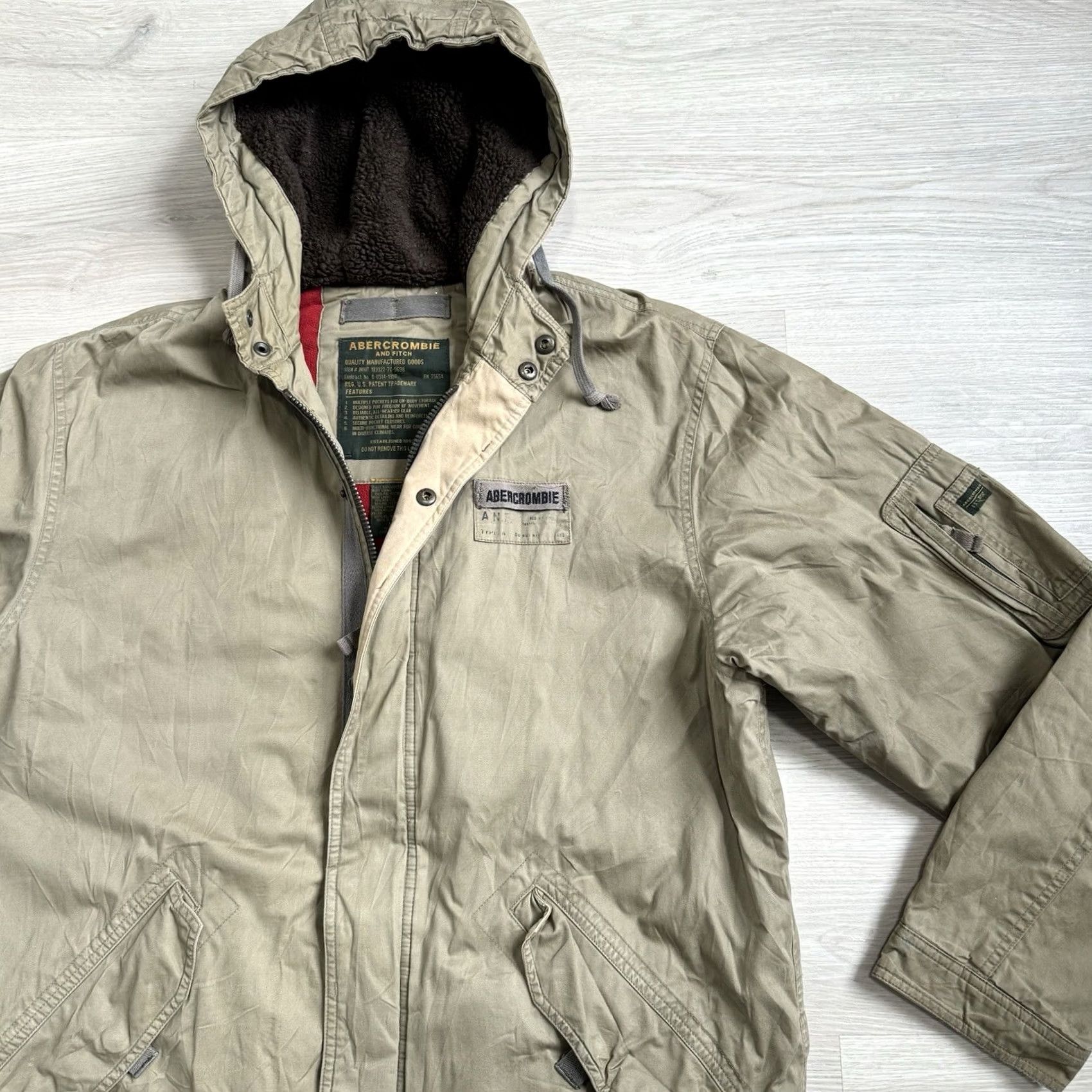 Abercrombie & Fitch Vintage Abercrombie & Fitch Parka Jacket M Lined Hooded Heavyweight Military Size US M / EU 48-50 / 2 - 2 Thumbnail