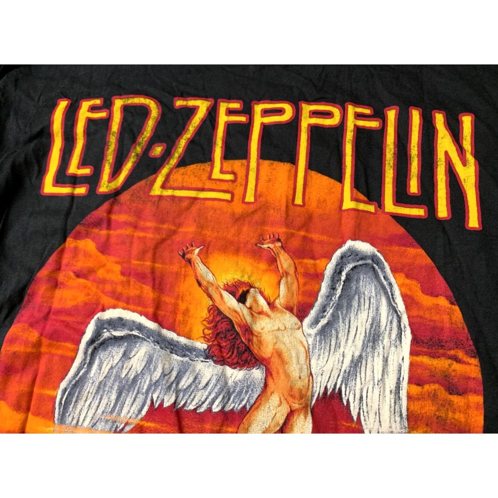 Gildan Led Zeppelin U.S. Tour 1975 Shirt - Gildan Large Black Mens Shirt Only 2011 Vintage Style Heavy Metal Print Size US L / EU 52-54 / 3 - 4 Thumbnail