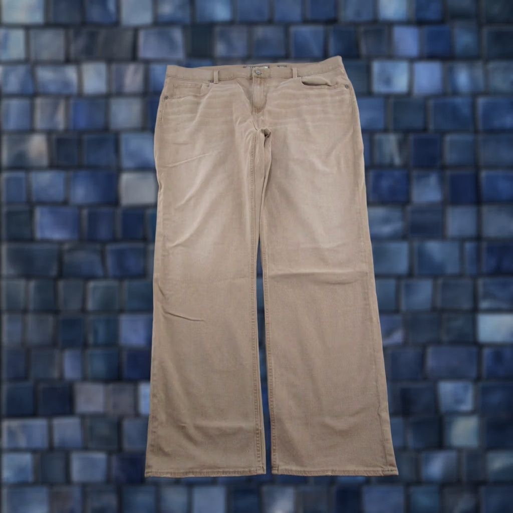 Vintage Buckle Jeans Buckle BKE Mens Straight Stretch Leg 42L 42x33 Tan Brown Denim 5-Pocket Style 42 Inseam Men Jeans Size US 42 / EU 58 - 1 Thumbnail