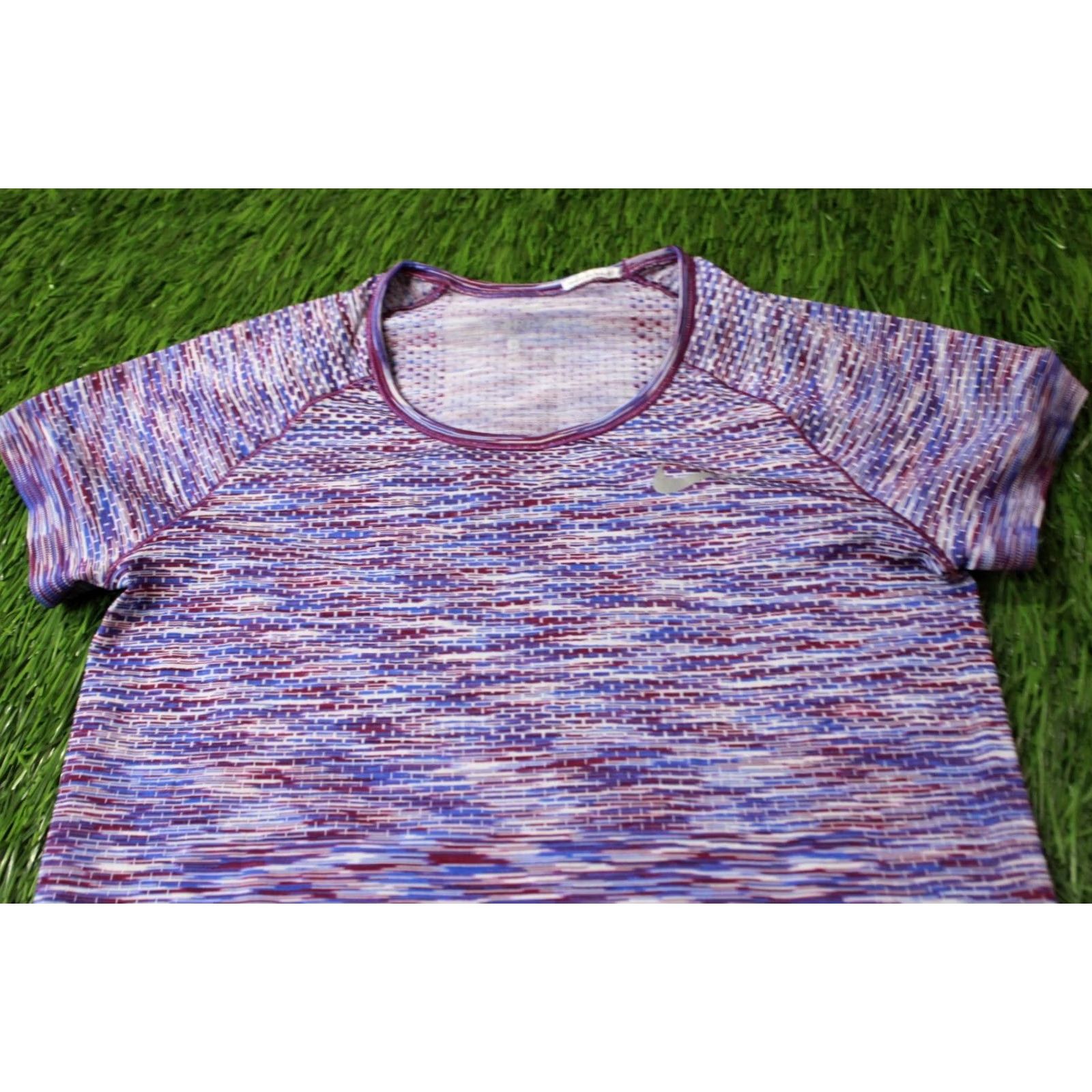 Nike Nike Dri-FIT Running Women Shirt Jersey Tee S Small Violet Blue Purple Training 90s Run Womens Shirt Size S / US 4 / IT 40 - 2 Thumbnail