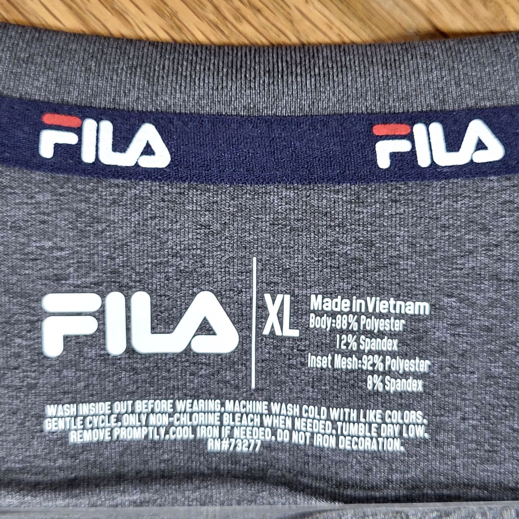 Fila FILA Womens T Shirt V-Neck Activewear Top XL Dark Gray Size XL / US 12-14 / IT 48-50 - 3 Thumbnail