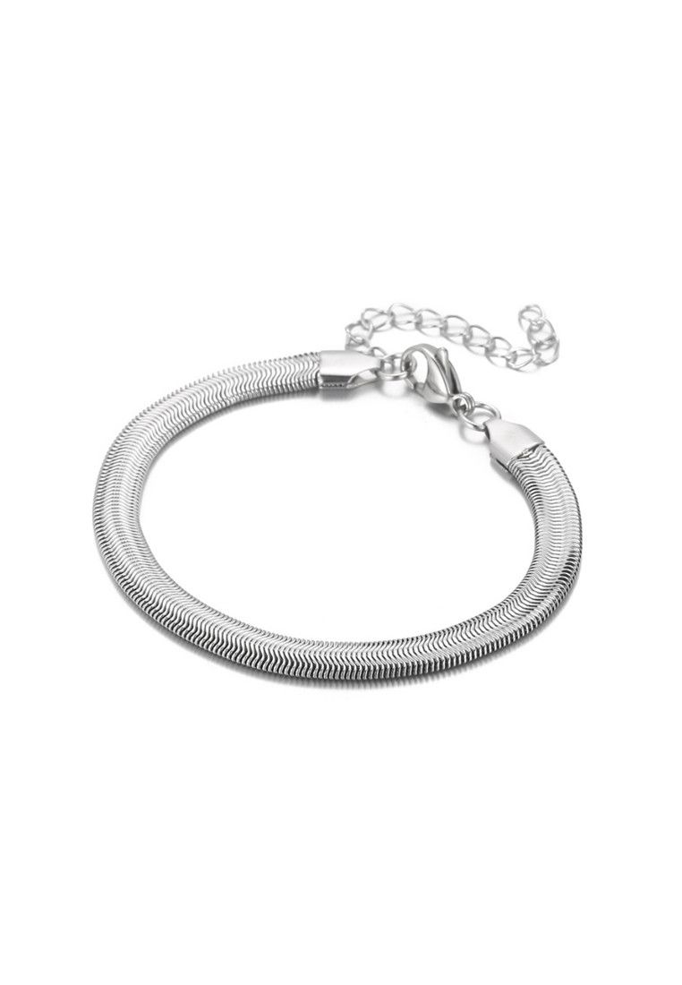 Other Silver Stainless Steel Snake 6mm Bracelet Size ONE SIZE - 1 Thumbnail