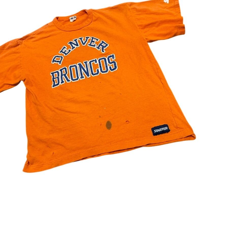 Starter Vintage Starter NFL Broncos T-Shirt Orange Distressed USA L Size US L / EU 52-54 / 3 - 3 Thumbnail