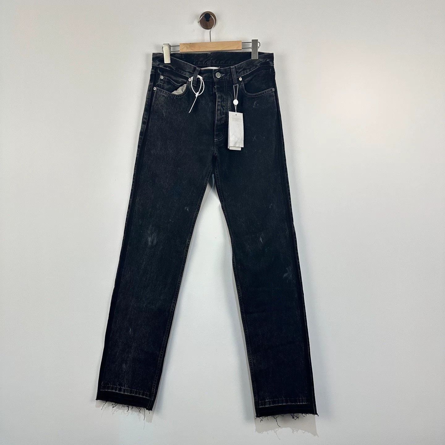 Maison Margiela Maison Margiela Distressed Black Denim Jeans Size US 31 - 1 Thumbnail