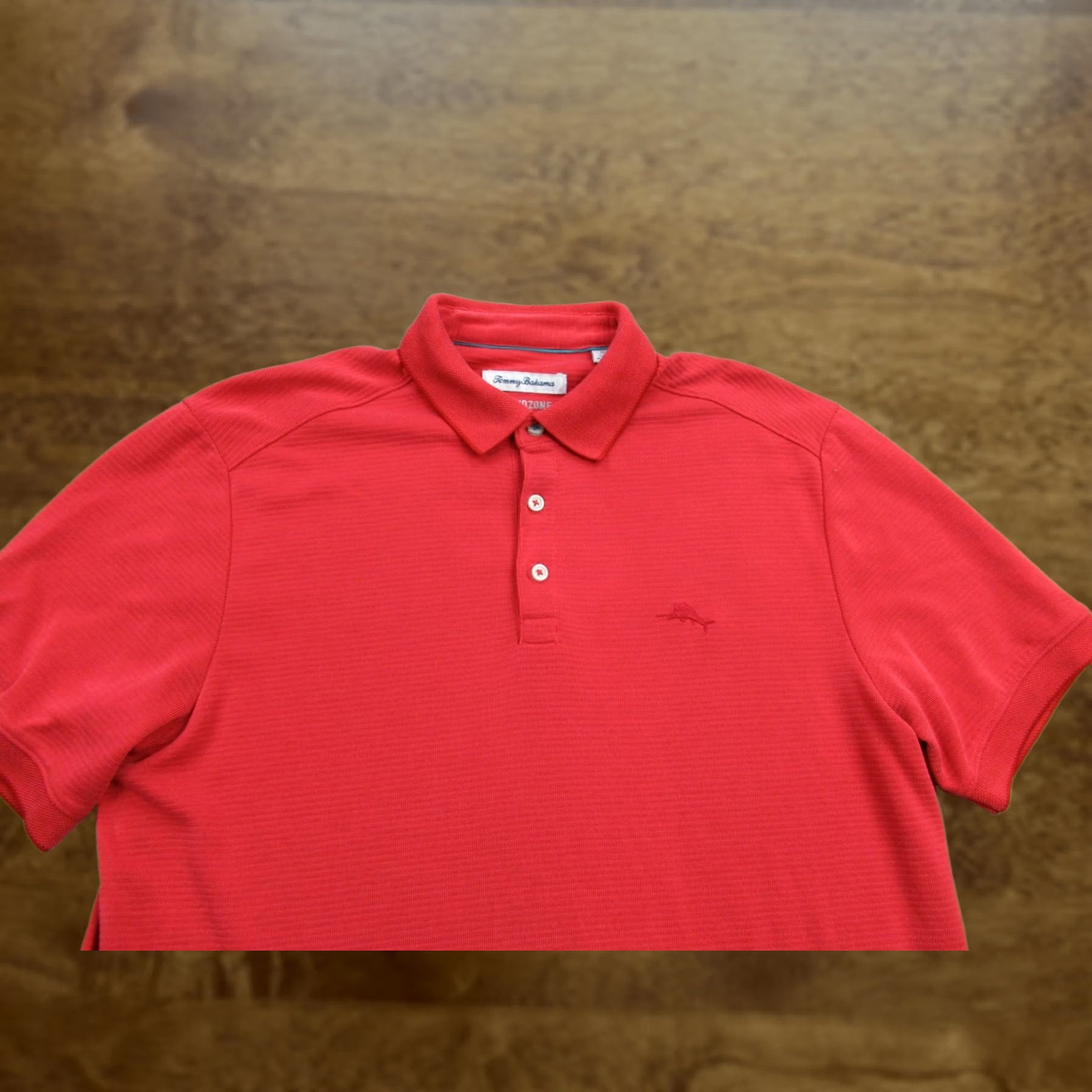 Tommy Bahama Tommy Bahama Polo Shirt - Mens Red Medium Knit Golf Casual, Button Up, Wear Size US M / EU 48-50 / 2 - 1 Thumbnail