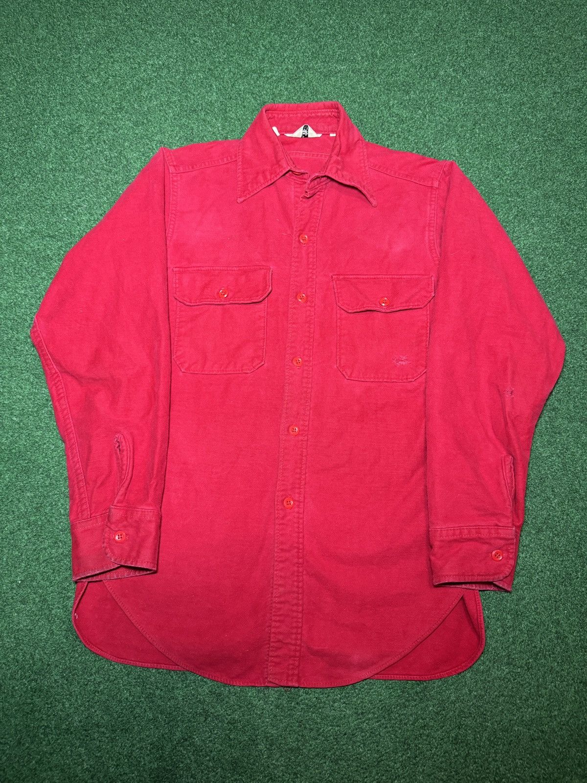 Vintage Woolrich Red Chamois Retro Button Up Flannel Shirt