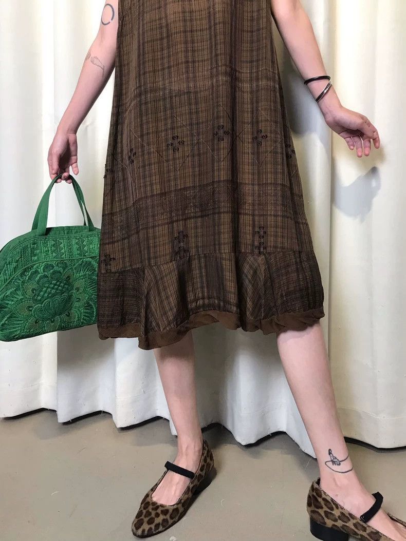 Issey Miyake Issey Miyake Vintage Plaid Sleeveless Dress-2508 Size US M / EU 48-50 / 2 - 6 Thumbnail