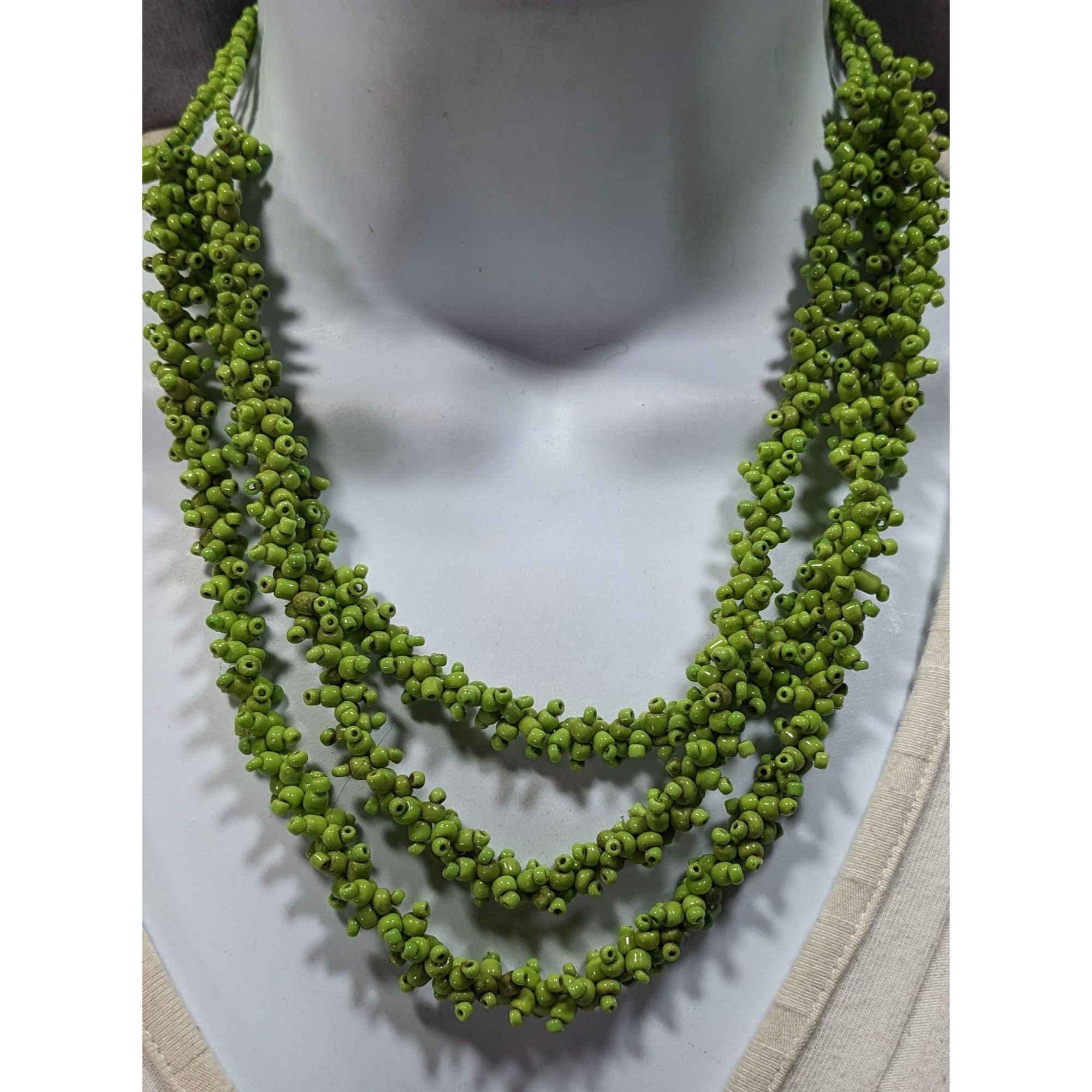 Other Vintage Handmade Sea Grape Themed Glass Beaded Layered Neckl Size ONE SIZE - 5 Thumbnail