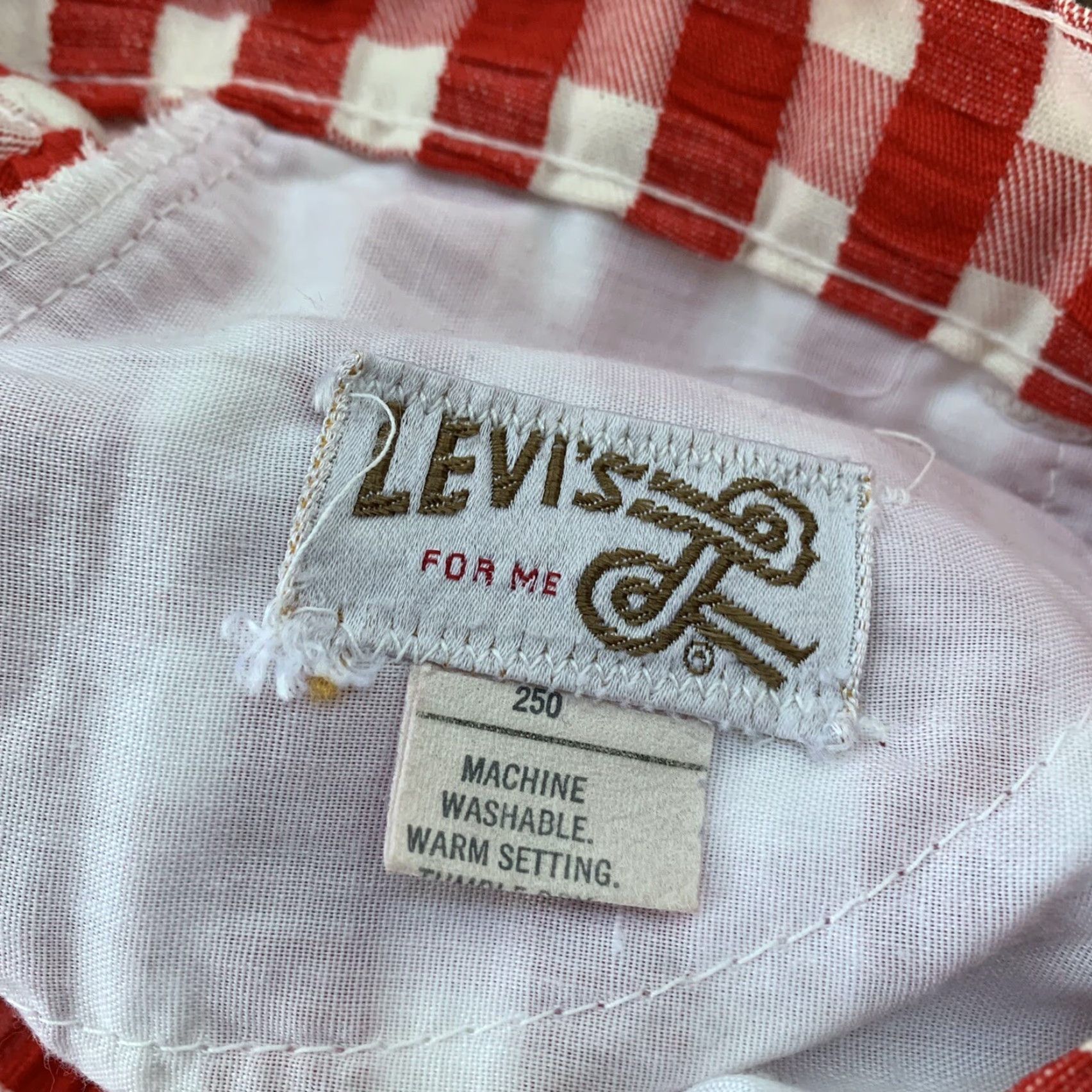 Levi's VINTAGE Levi's 60s Big E Flare Pants Unisex Adults 27 Red Denim Bootcut 517 1960s Size US 27 - 7 Thumbnail