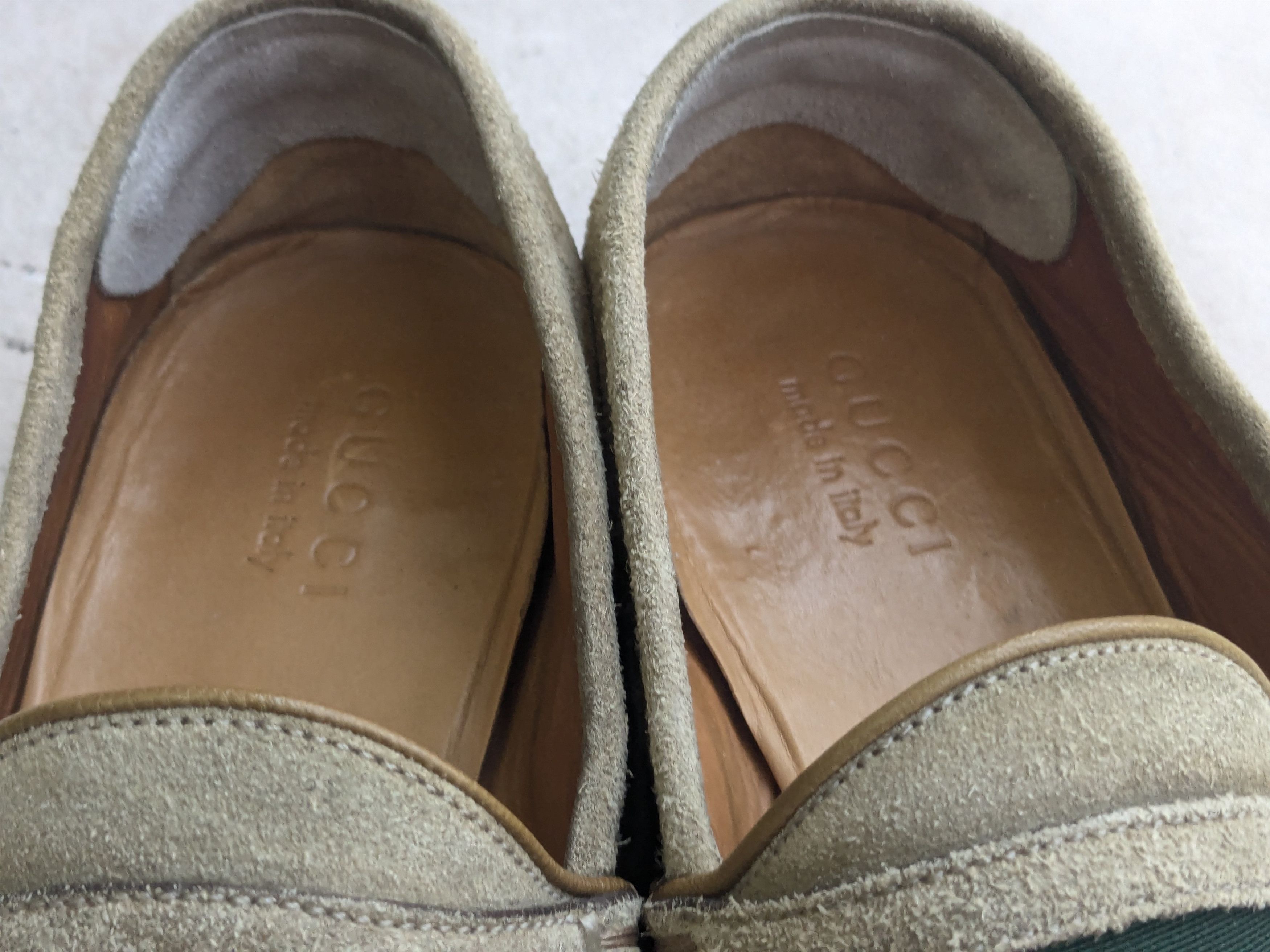 Gucci × Vintage Gucci Horsebit Loafers Beige 11 D Slip Ons Suede Size US 11 / EU 44 - 5 Thumbnail