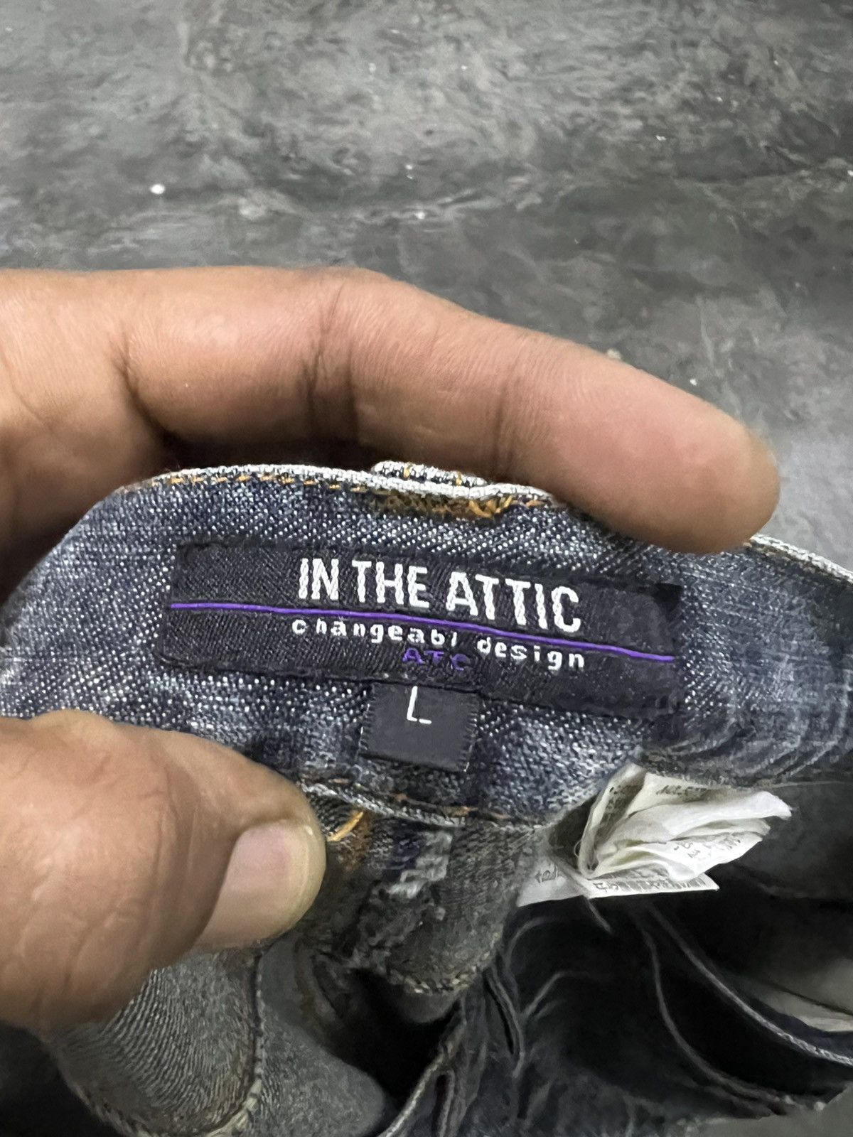 Designer × Vintage FLARED🔥IN THE ATTIC PATCHWORK SEDITIONARIE DISTRESSED DENIM Size US 30 / EU 46 - 9 Thumbnail