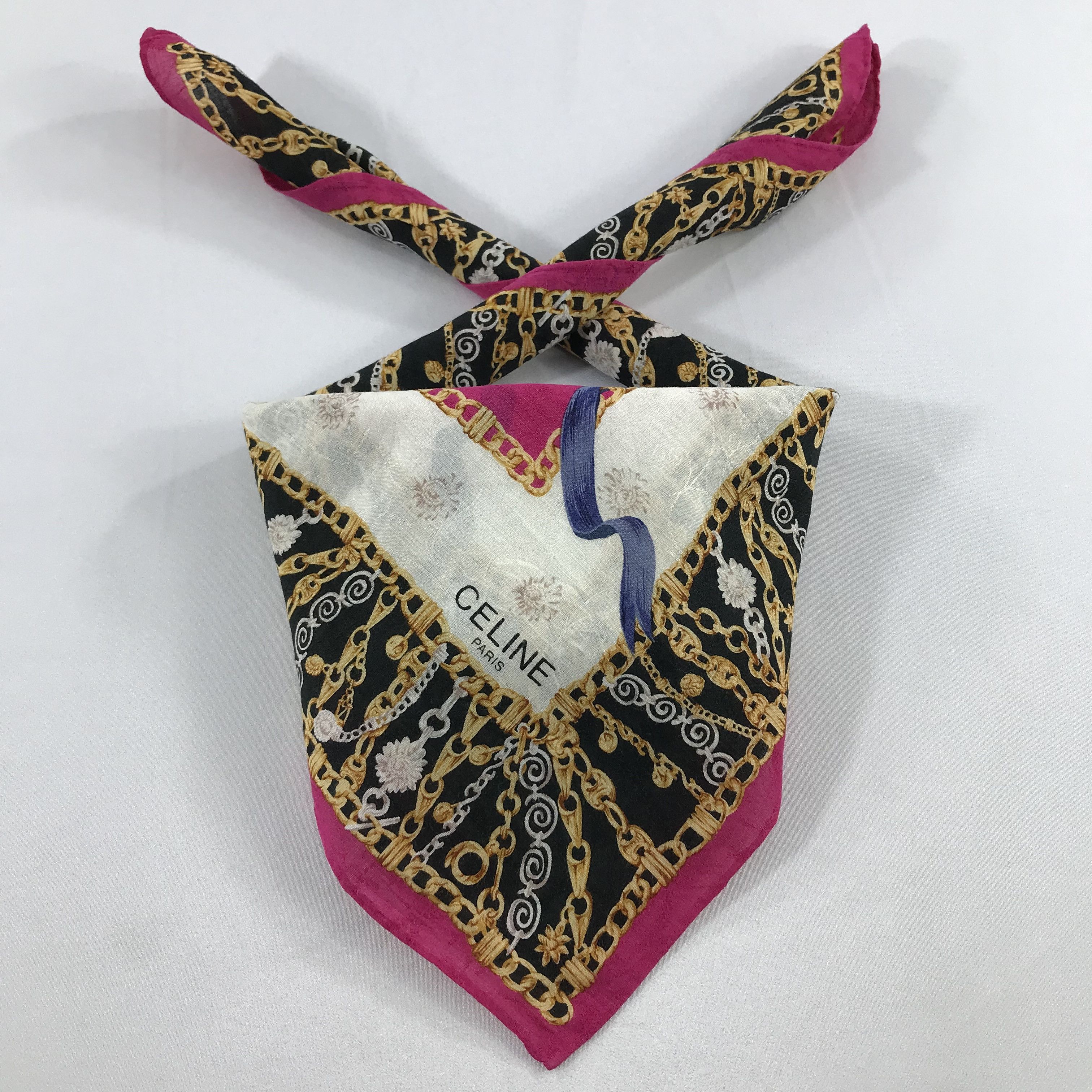 Celine × Vintage Celine Bandana / Handkerchief / Neckerchief - S2411 Size ONE SIZE - 3 Thumbnail