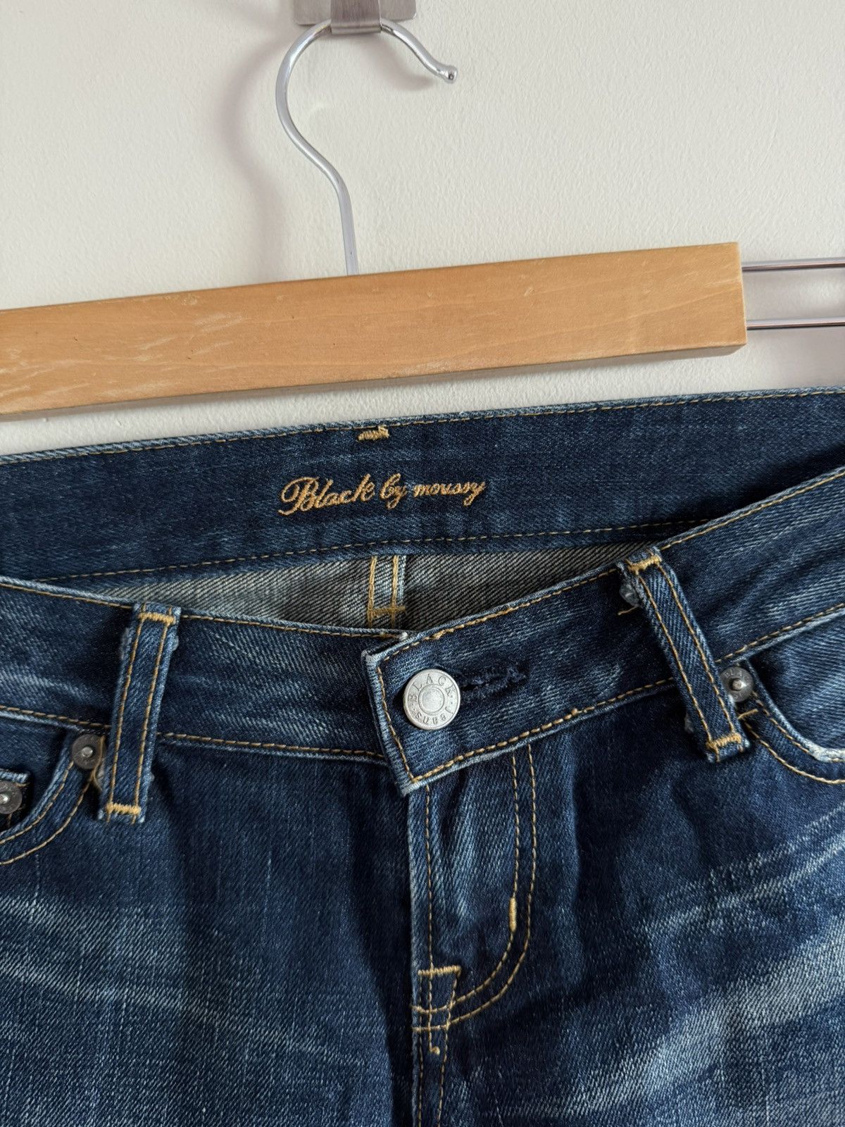 MOUSSY Black by Moussy Japanese Bootcut Denim Jeans Size 24" / US 00 / IT 34 - 3 Thumbnail