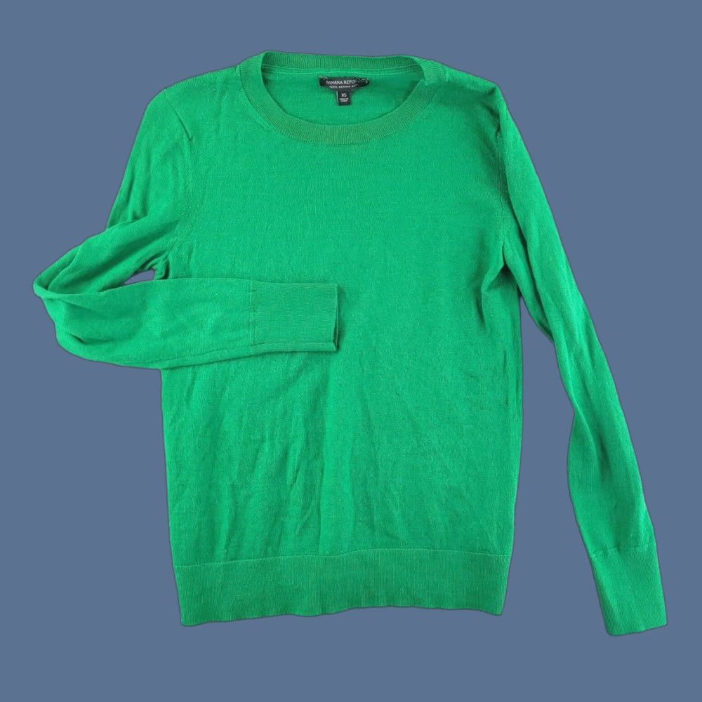 Banana Republic Banana Republic Sweater XS Womens Green 100% Merino Wool Pullover Size XS / US 0-2 / IT 36-38 - 1 Thumbnail