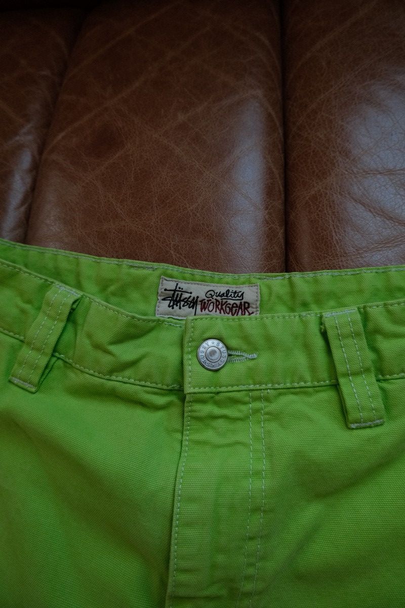 Stussy Lime Double Knee Workwear Pants Size US 32 / EU 48 - 3 Thumbnail