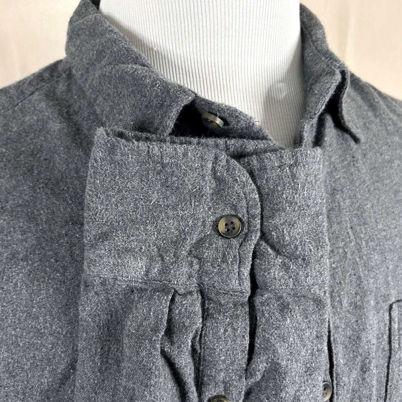 J.Crew J.CREW Shirt XL Classic Fit Flannel Gray 100% Cotton Casual Button Front Size US XL / EU 56 / 4 - 4 Thumbnail