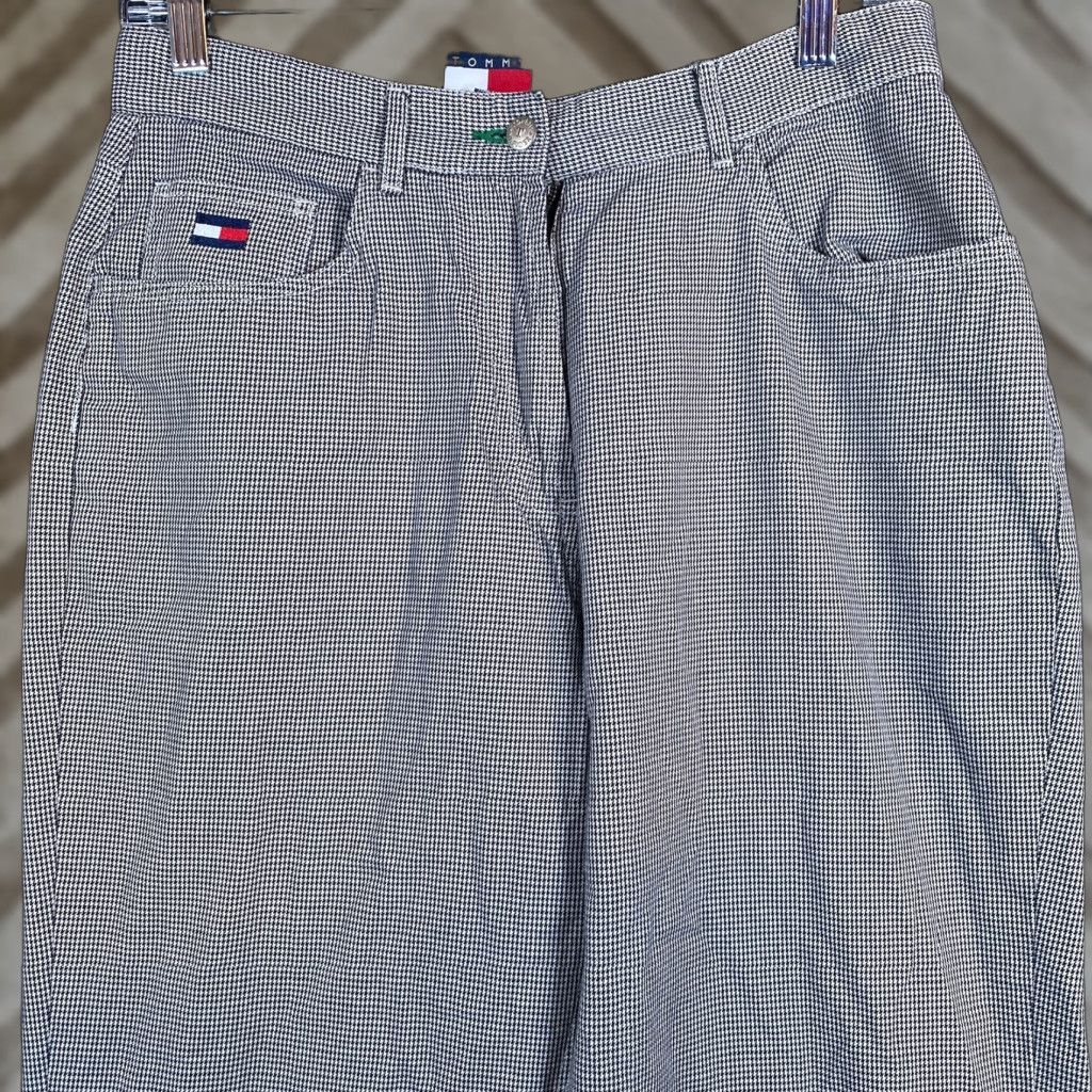Tommy Hilfiger Tommy Hilfiger Womens Pants Black White High Rise Straight 100% Cotton 10 Pants Women Black White High Rise Straight 29 In Inseam 29.5 In Holiday 10 Size 29" - 1 Thumbnail