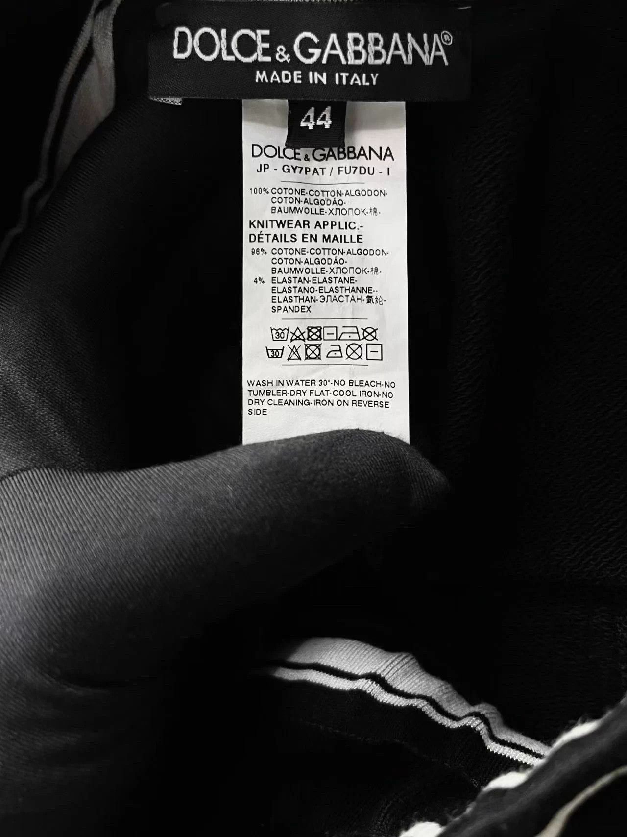 Dolce & Gabbana Dolce & Gabbana Black Floral Logo Track Pants 44 Size US 28 / EU 44 - 4 Thumbnail